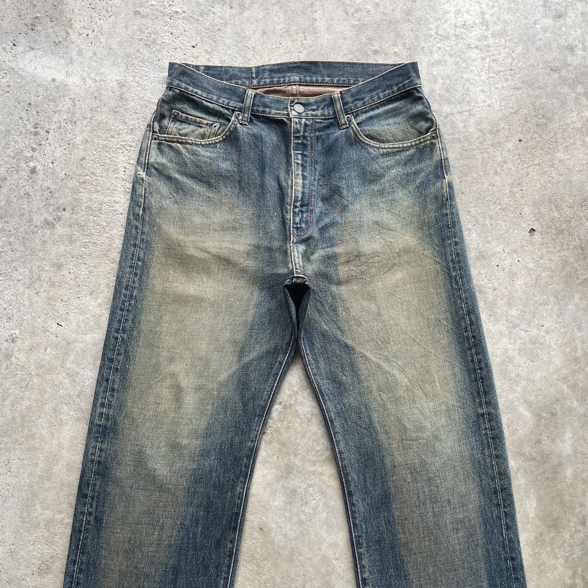 Japanese Brand × Jean Vintage Japan Rusty Jeans Faded Denim Pants W31x28.5 Size US 31 - 3 Thumbnail