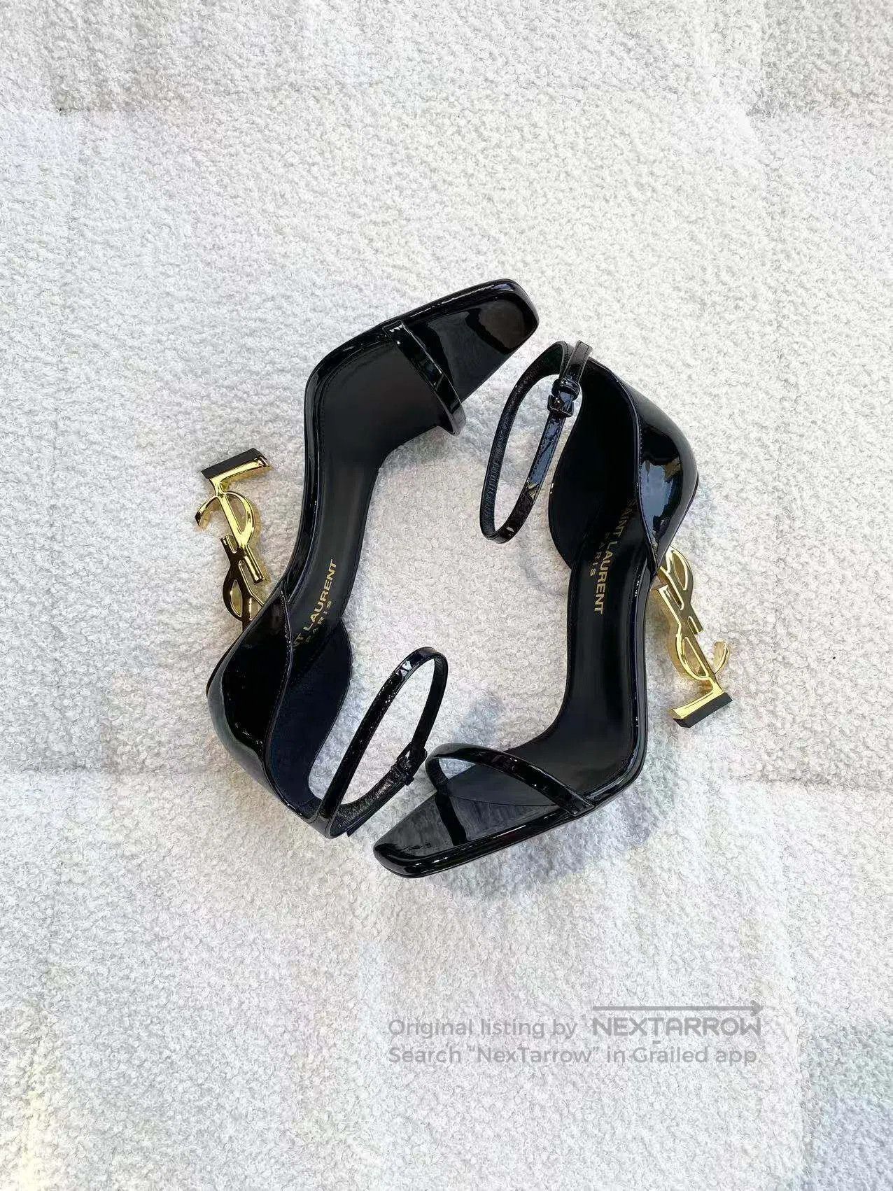 Saint Laurent Paris Saint Laurent Paris patent leather gold heels| Size US 5.5 / IT 35.5 - 5 Thumbnail
