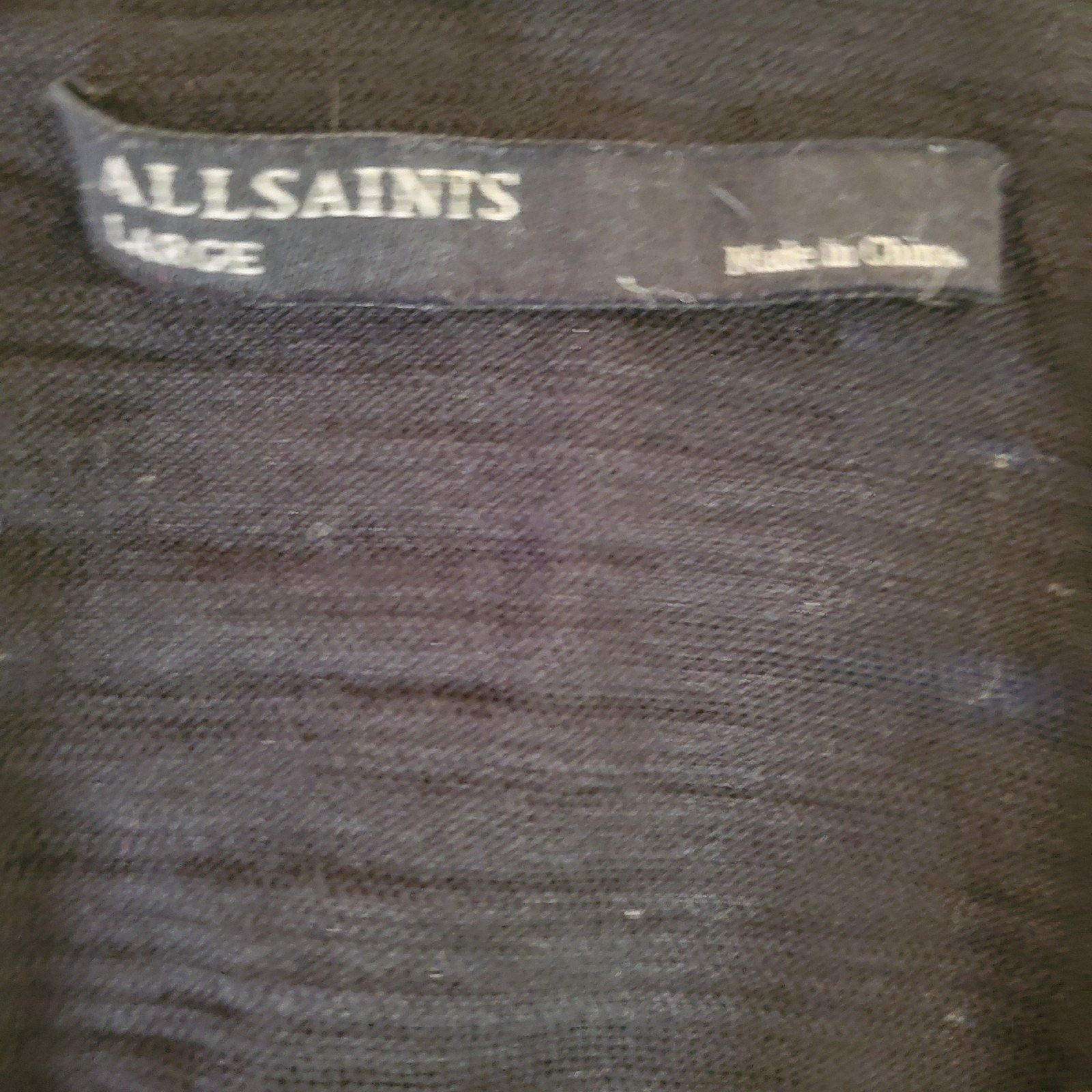 Allsaints AllSaints Semi-Sheer Slub Knit Sweater V-Neck Pullover Black Size L / US 10 / IT 46 - 5 Thumbnail