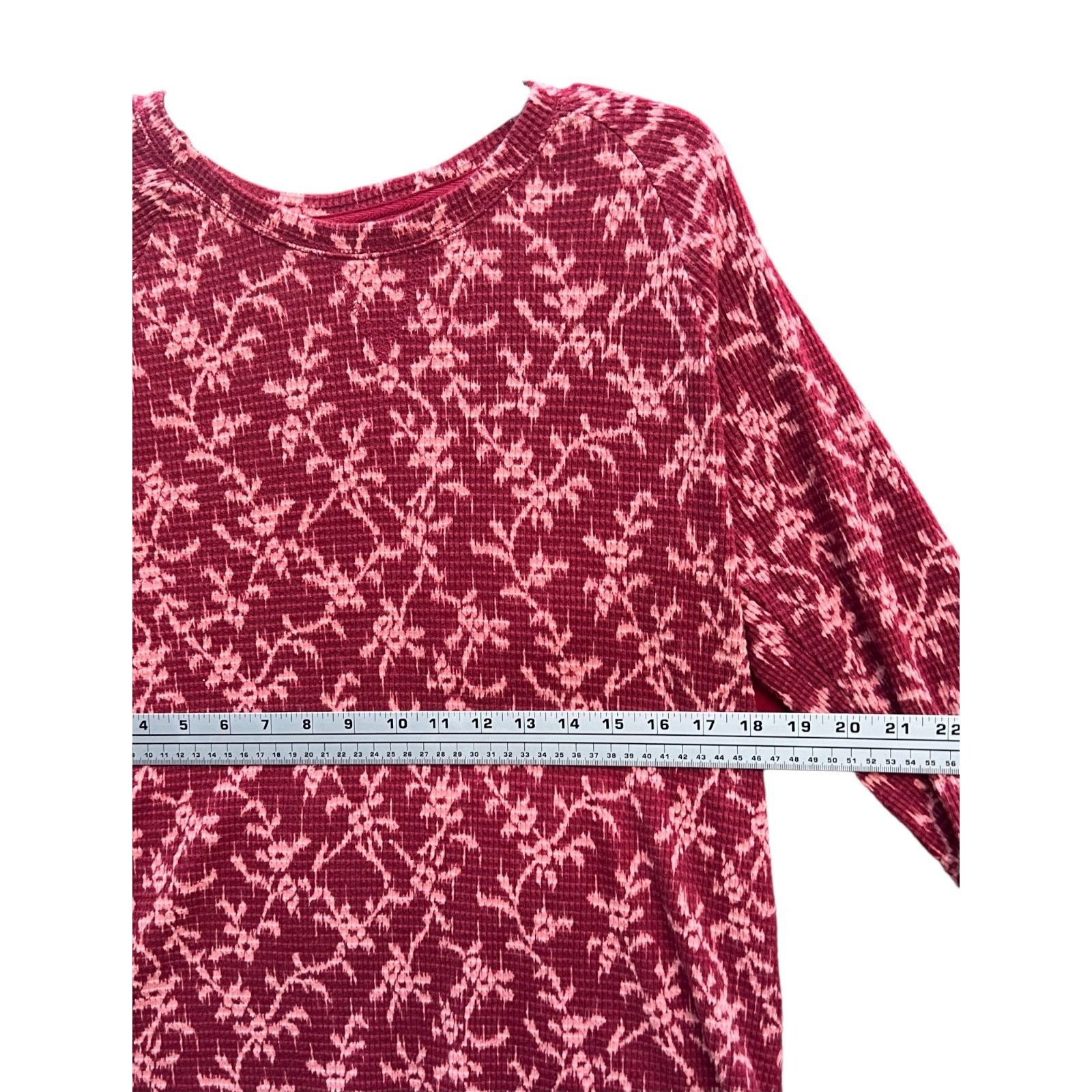 Other Knox Rose - Women's Long Sleeve Thermal Top - Burgundy - Lar Size L / US 10 / IT 46 - 5 Thumbnail