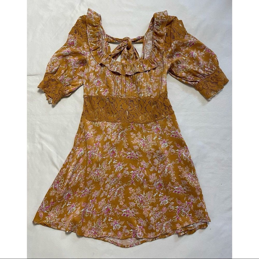Free People NWT New Free People Yellow Lucie Mini Dress Size 6 Size M / US 6-8 / IT 42-44 - 6 Thumbnail