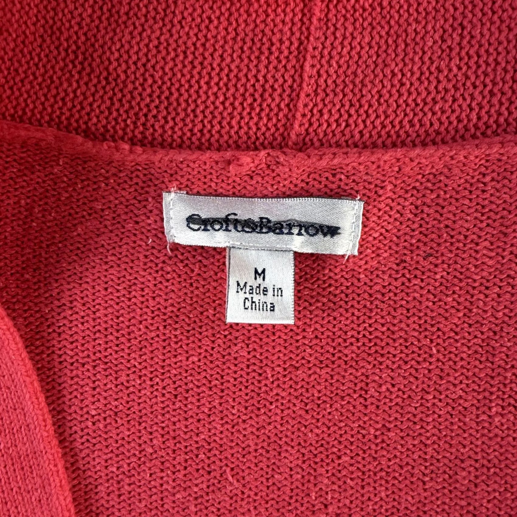 Croft & Barrow Croft & Barrow Sweater Womens Medium Pink V Neck Open Front Pockets Cardigan Size M / US 6-8 / IT 42-44 - 3 Thumbnail