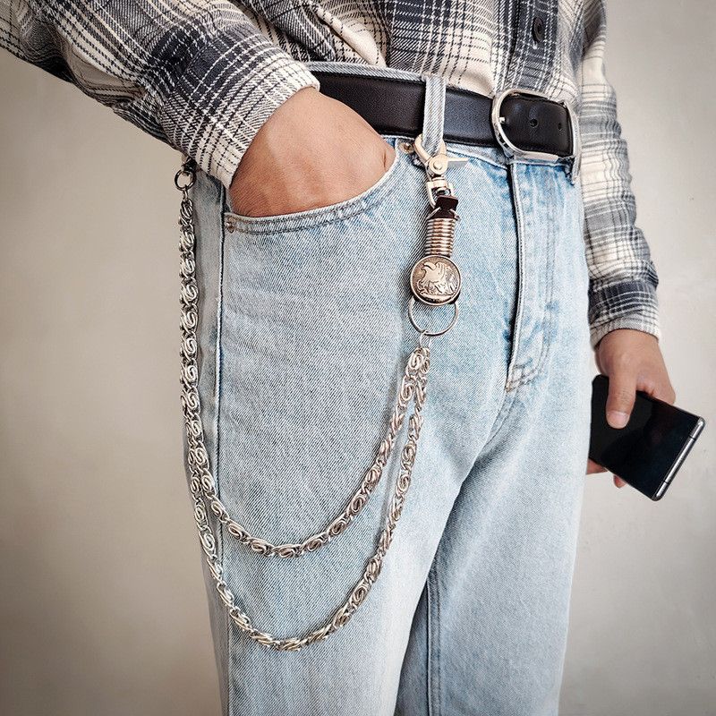 Jewelry Punk Fashion Double Layer Pants Waist Chain Size ONE SIZE - 4 Thumbnail