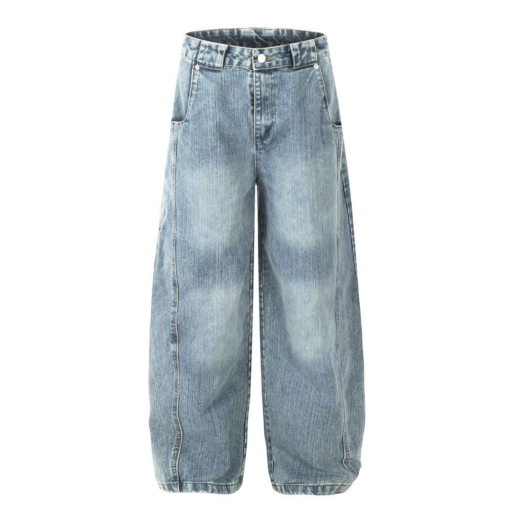 Japanese Brand American retro high street trend washed scimitar jeans Size US 32 / EU 48 - 1 Thumbnail