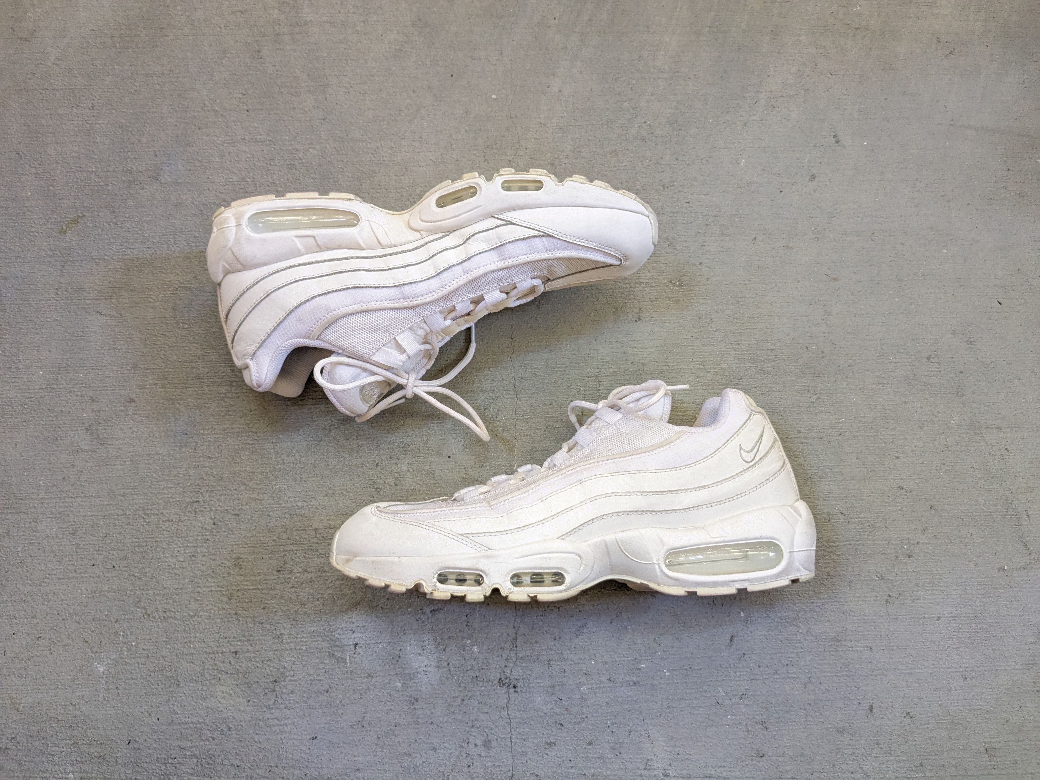 Nike Nike Air Max 95 Essential Triple White Size 11.5 CT1268-100 Size US 11.5 / EU 44-45 - 1 Thumbnail