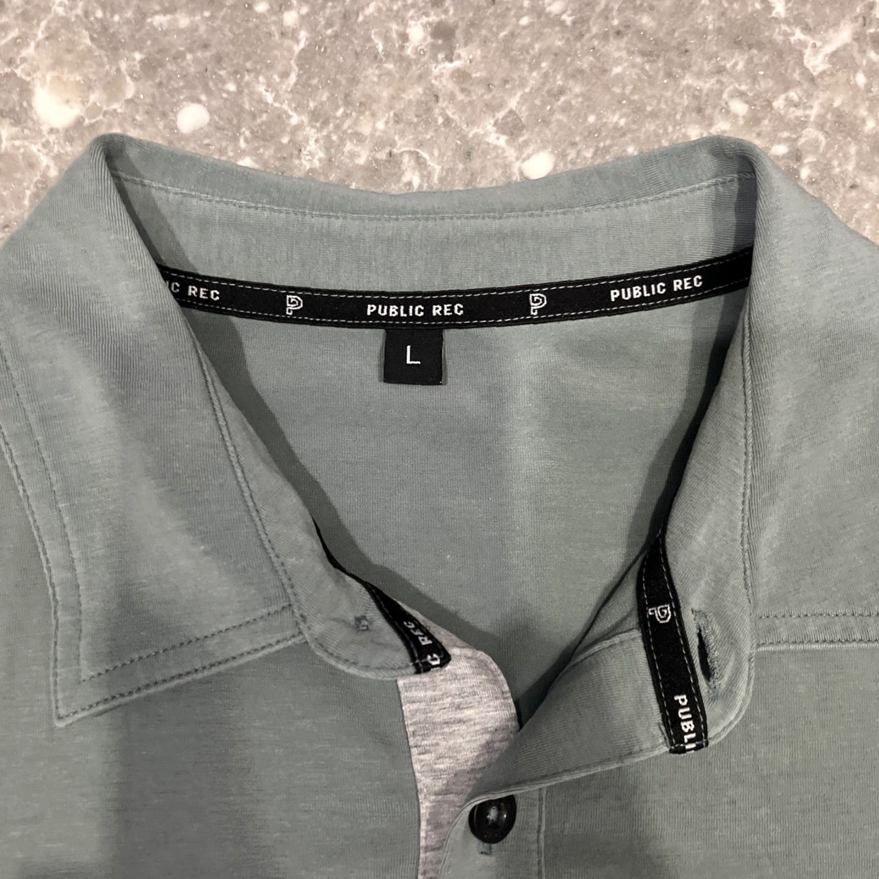Lululemon Public Rec Polo Shirt Mens Large Gray Preppy Golf Stretch Go To Size US L / EU 52-54 / 3 - 2 Thumbnail