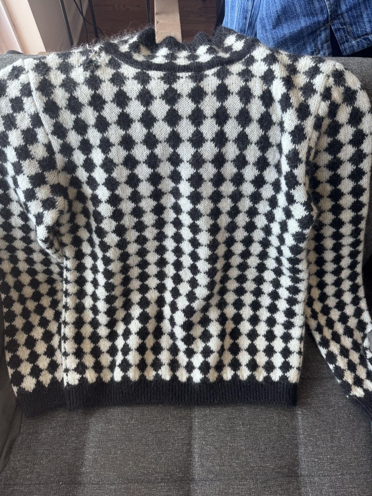 Saint Laurent Paris YSL Checkered Sweater Size US M / EU 48-50 / 2 - 1 Thumbnail