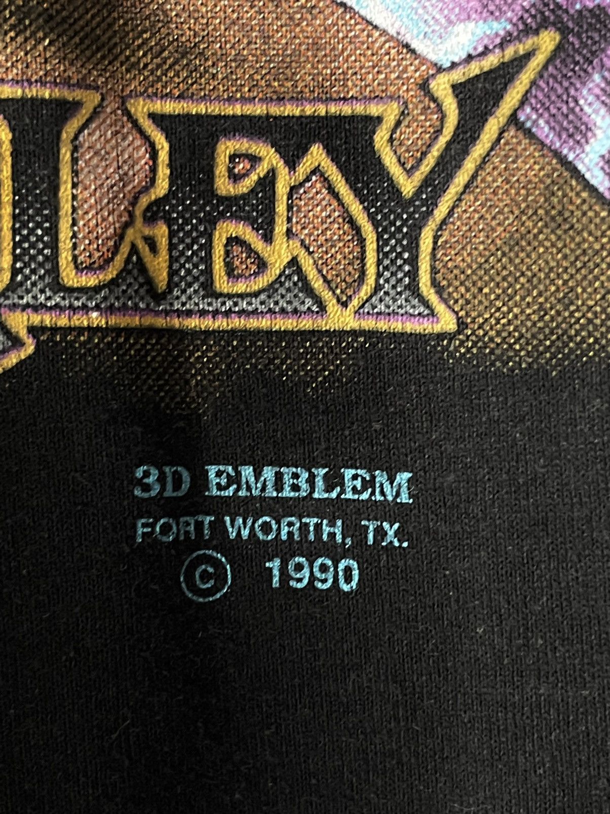 Harley Davidson × Vintage *RARE* Vintage Harley Davidson 3D Emblem 1990 T-Shirt Biker Size US XL / EU 56 / 4 - 5 Thumbnail