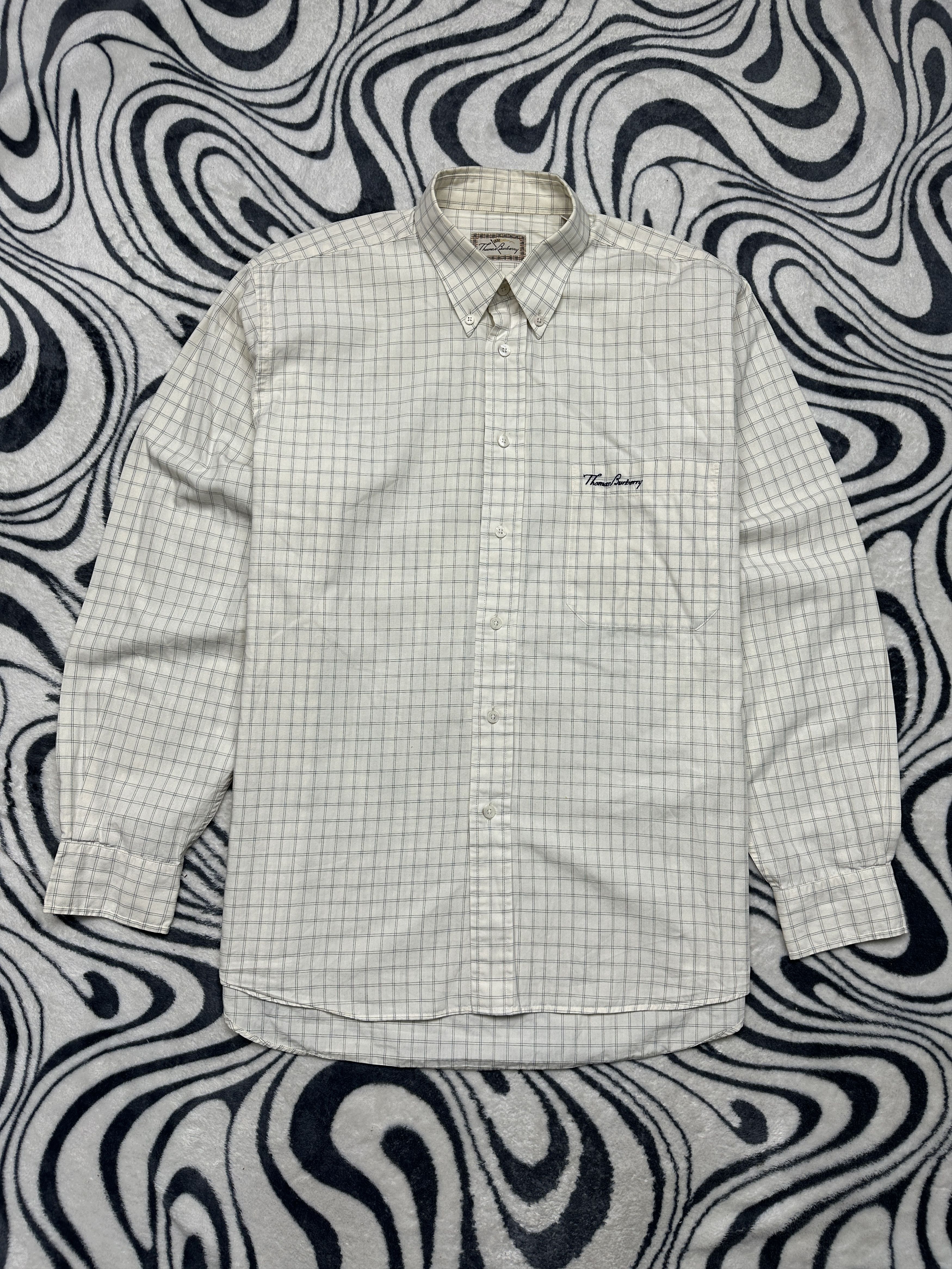 Burberry Thomas Burberry Vintage Mens Long Sleeve Shirt Size US L / EU 52-54 / 3 - 1 Thumbnail
