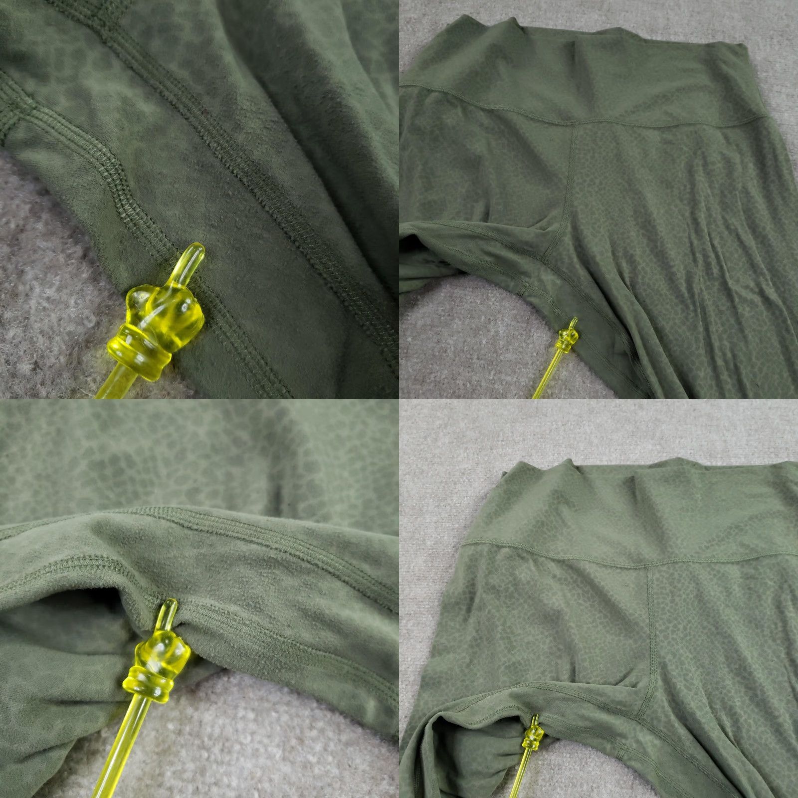 Lululemon Lululemon Green Animal Print High Rise Ankle Leggings Yoga Womens 6 Knit Elastic Waist Pull On Skinny Inseam 28 in Size 28" / US 6 / IT 42 - 8 Thumbnail