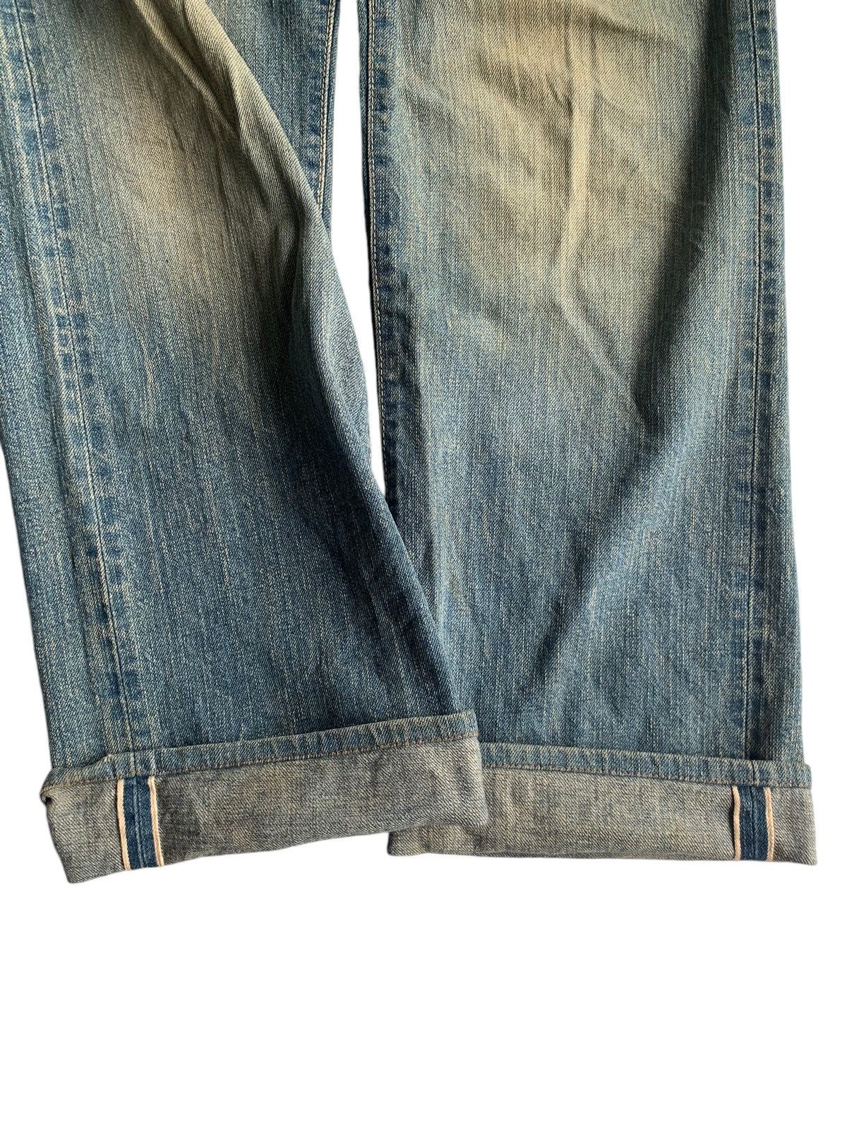Edwin EDWIN 505Z JAPANESE FADED & RUSTY SELVEDGE DISTRESSED DENIM Size US 34 / EU 50 - 7 Thumbnail