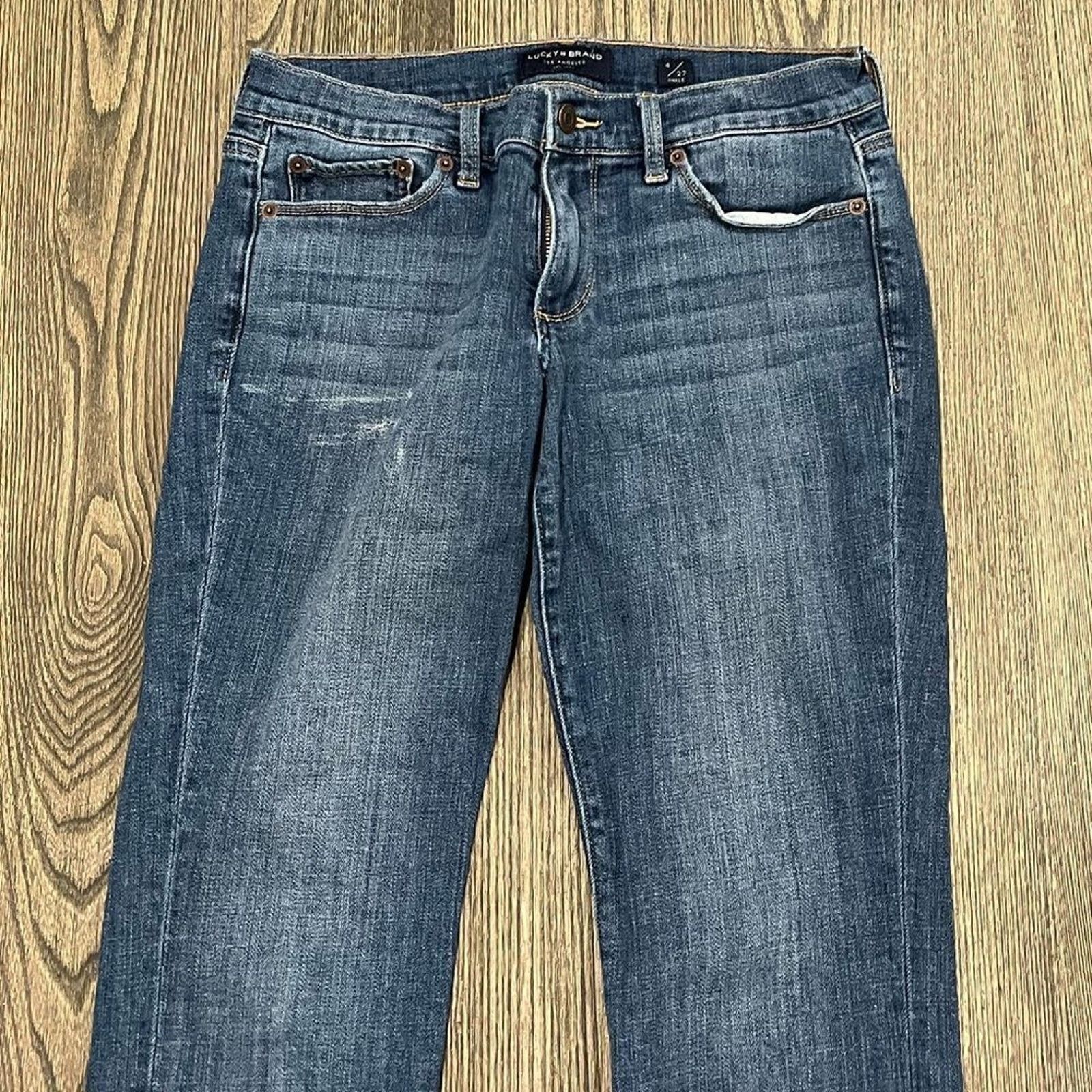 Lucky Brand Lucky Brand Mid-Rise Straight Sweet Jeans Relaxed Fit Size 27" / US 4 / IT 40 - 12 Thumbnail