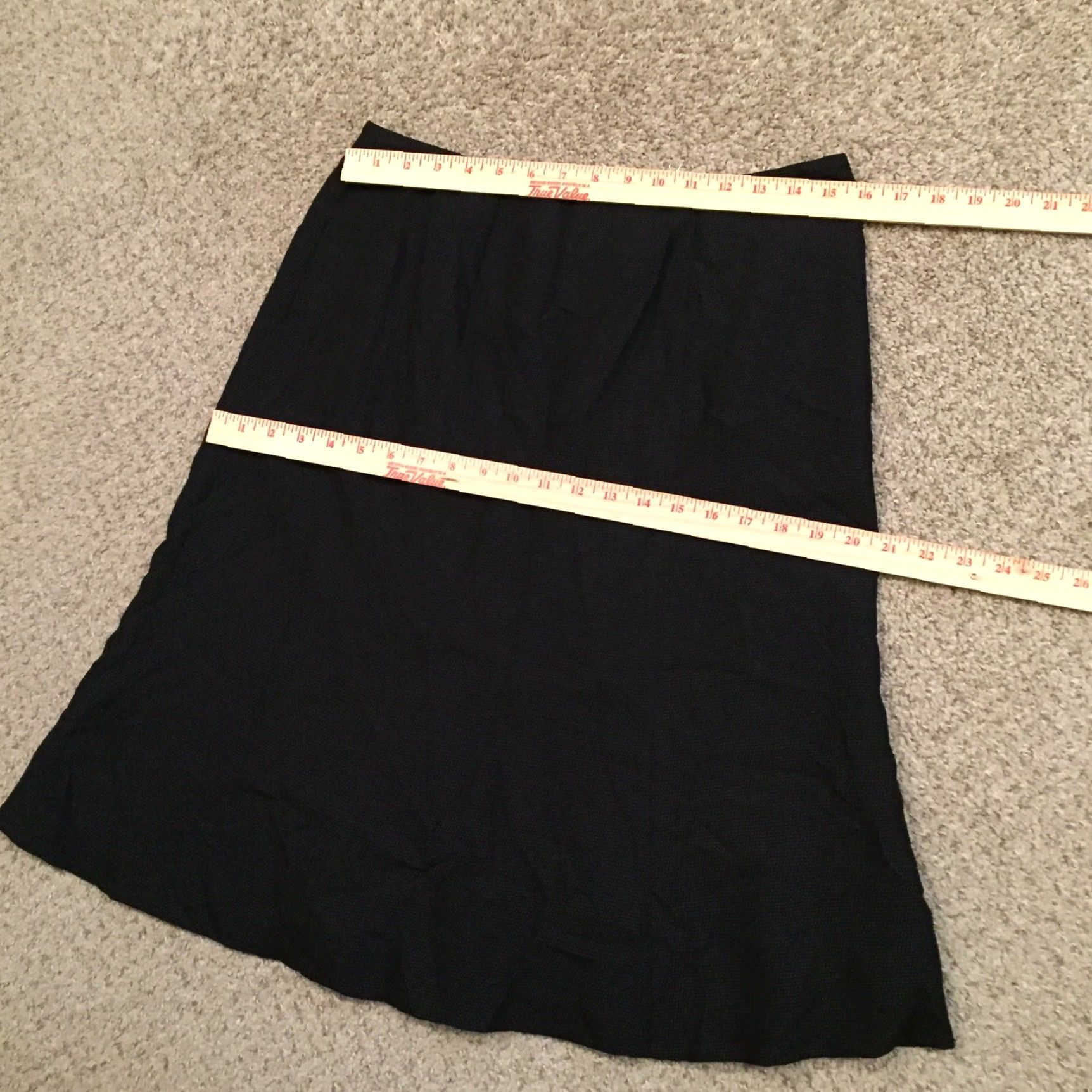 Vintage Le Suit Skirt Knee Length Black Lined Polka Dot Size 12 Women A-Line Regular Polyester Rayon Vintage No Dry Clean Only Pants? Size 34" / US 12 / IT 48 - 2 Thumbnail