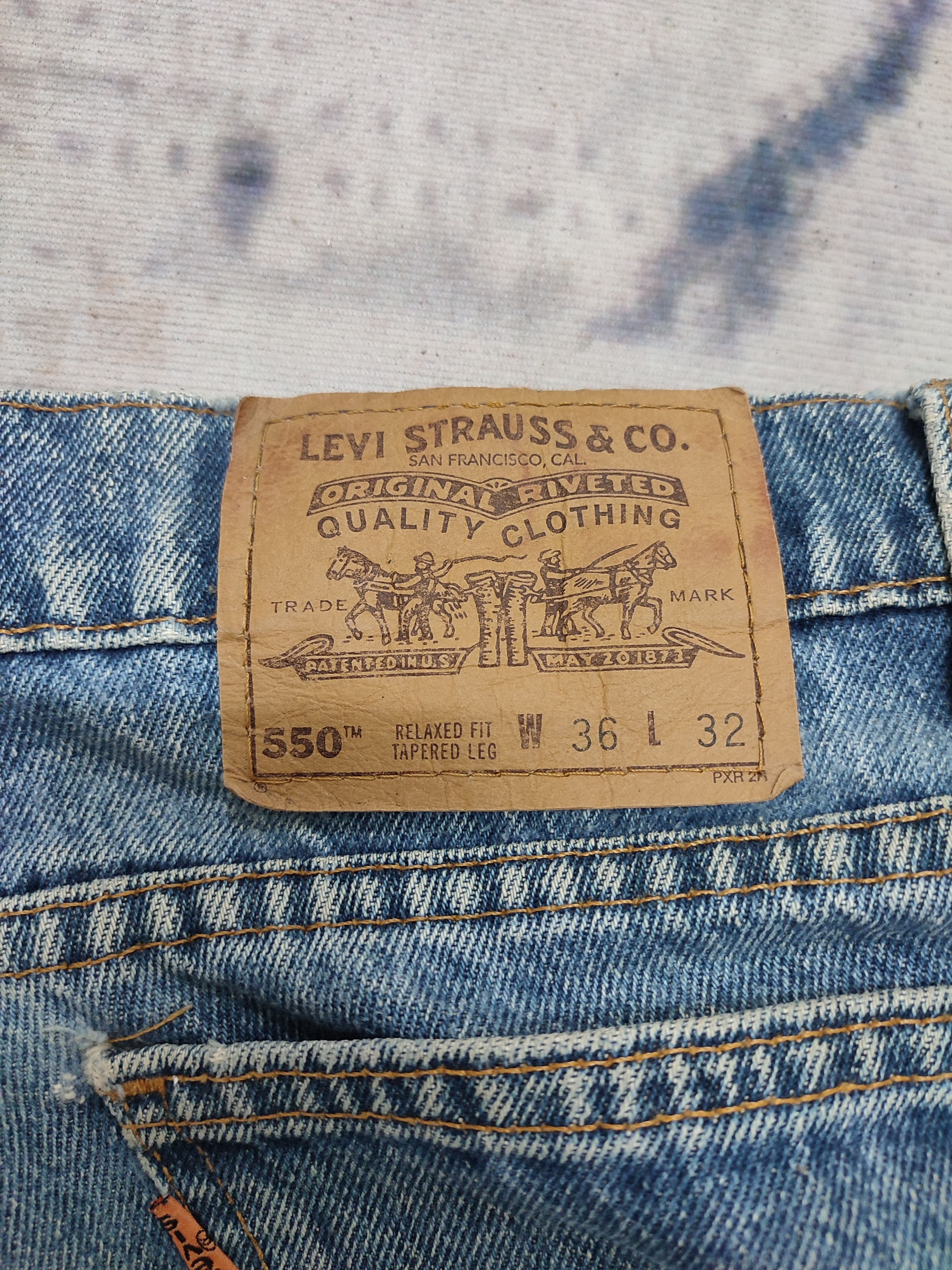 Levi's 💥 Vintage 💥550 Levi's Orange Tag Distressed Denim Size US 36 / EU 52 - 15 Thumbnail