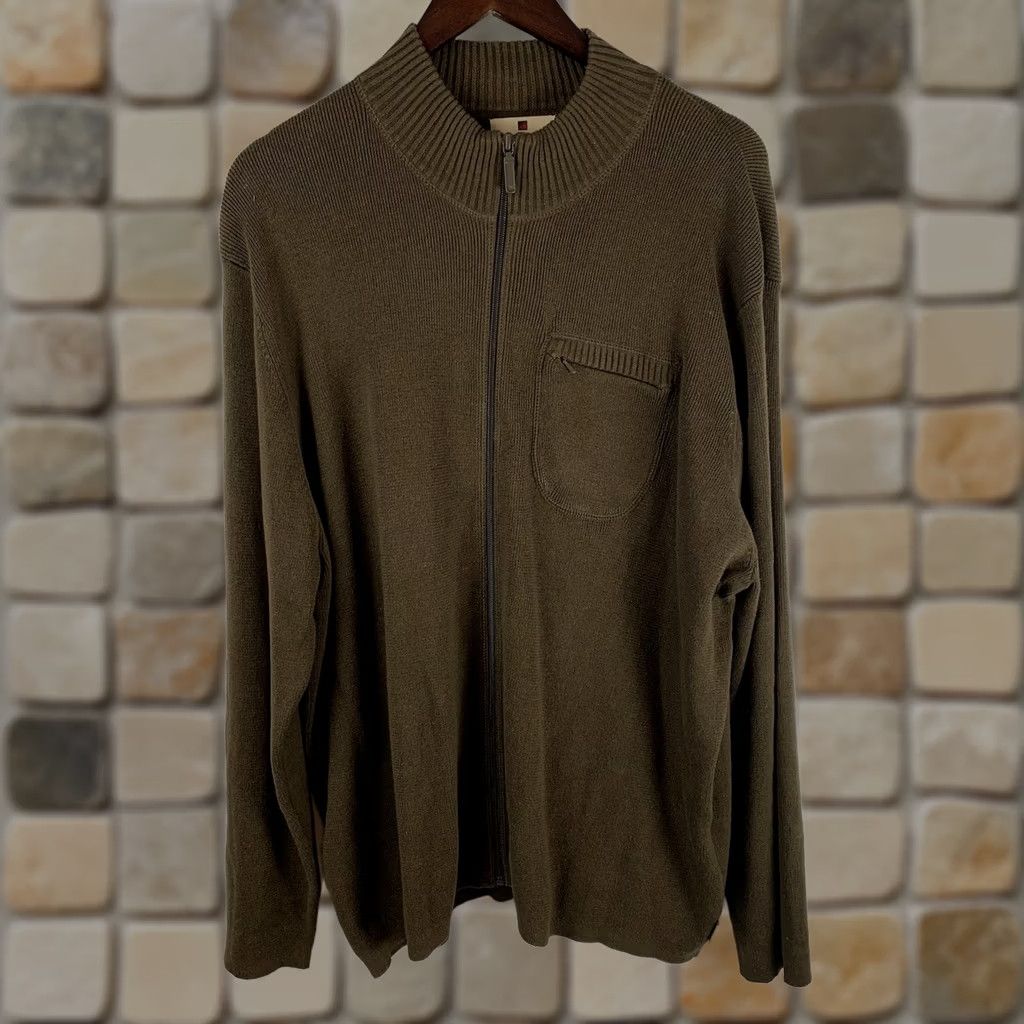 Vintage Woolrich Sweater Jacket XL Olive Brown Mens Full Zip Up Sweater Size US XL / EU 56 / 4 - 1 Thumbnail