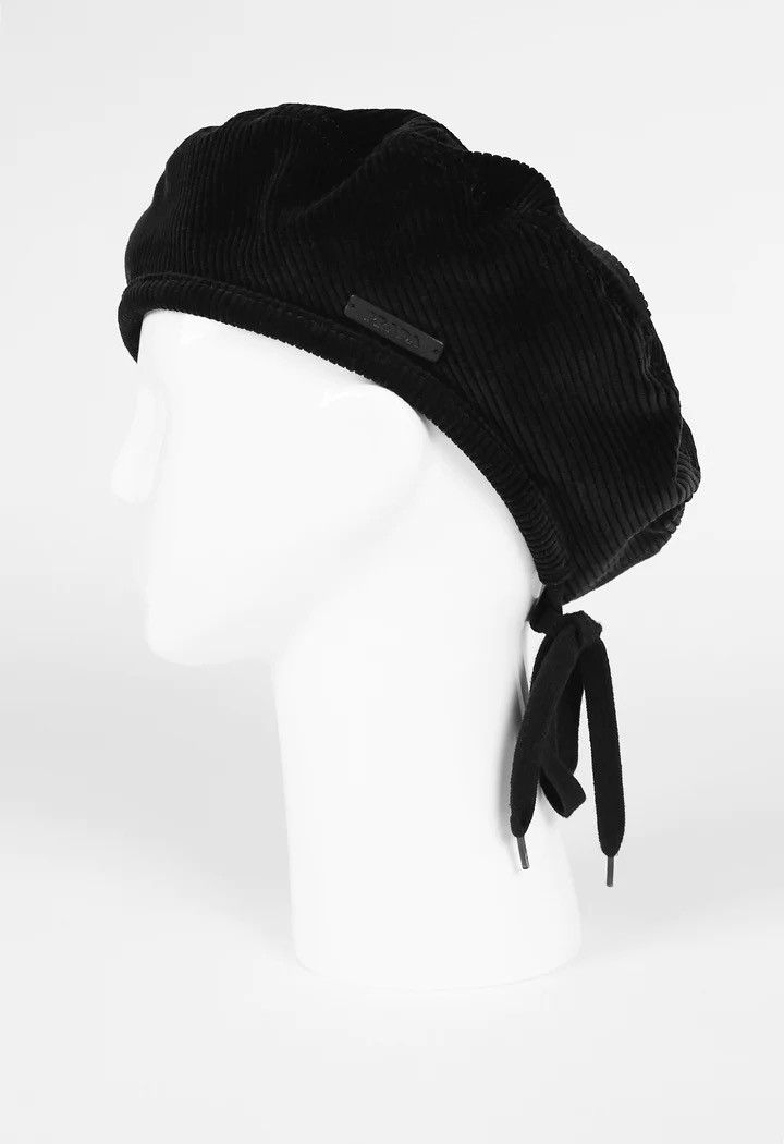 image of Prada Fw17 Black Corduroy Beret, Men's