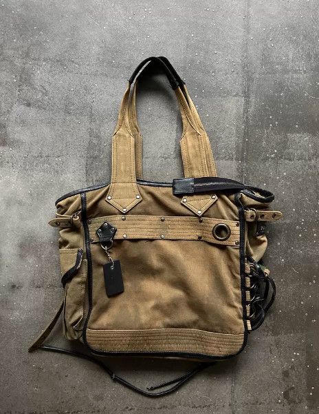 KMRii KMRii Early Rivet & Drawstring Denim Tote Bag Size ONE SIZE - 2 Thumbnail