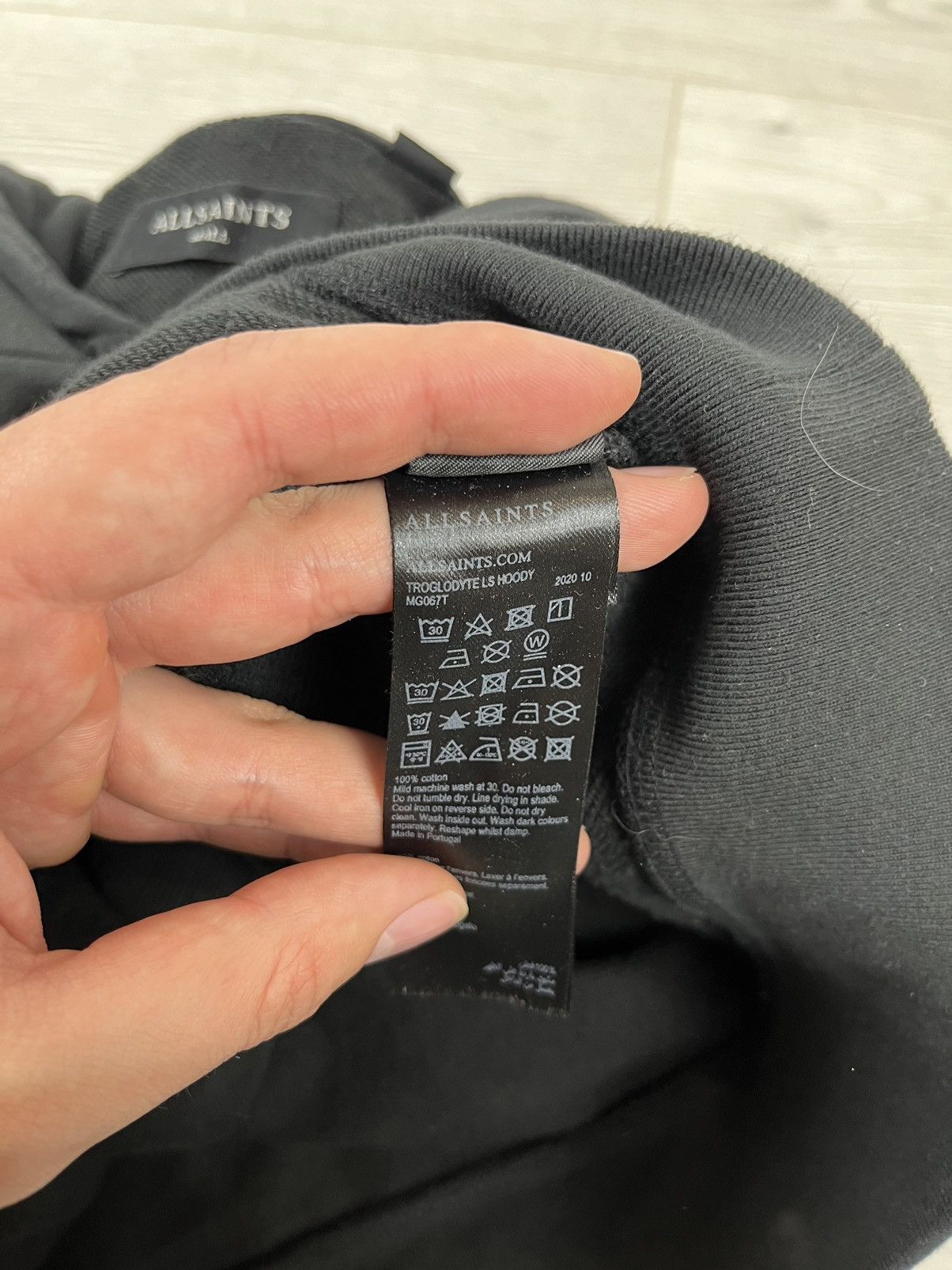 Allsaints Allsaints Troglodyte LS Oversized Black Hoodie Size US S / EU 44-46 / 1 - 6 Thumbnail