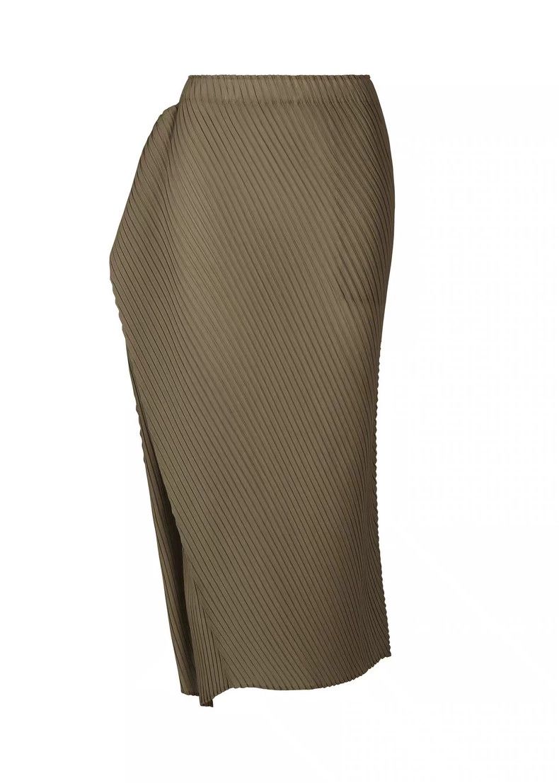 Issey Miyake Issey Miyake Olive-colored pleated skirt Size 25" / US 0 / IT 36 - 1 Thumbnail