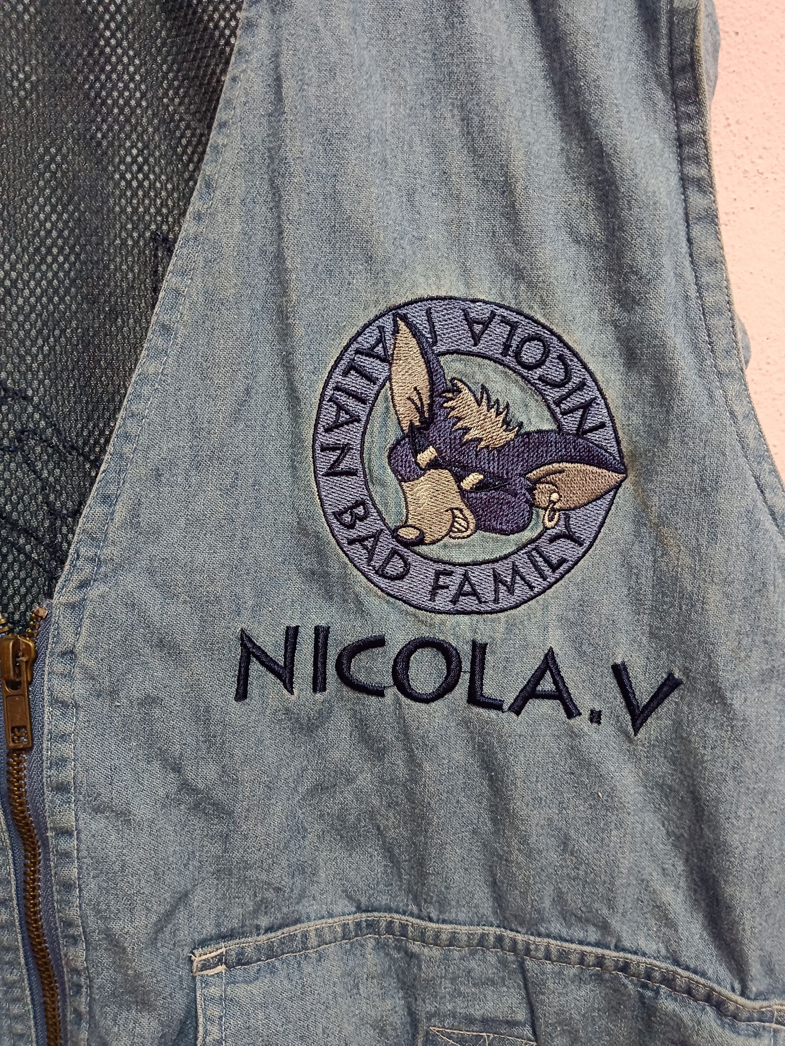Designer 🔥NICOLA VALENTINO🔥 DENIM VEST Size US L / EU 52-54 / 3 - 2 Thumbnail