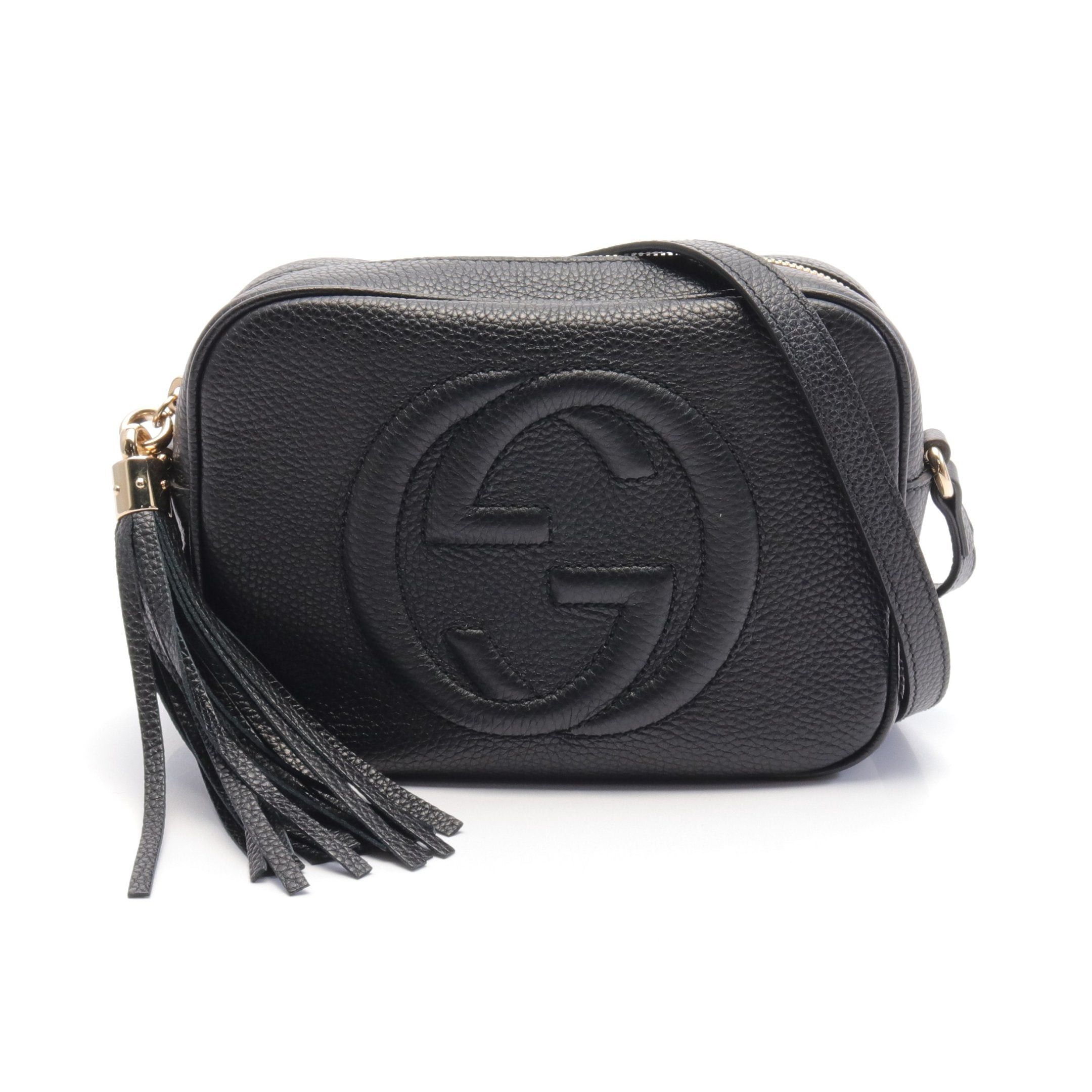 Gucci Gucci Soho Disco Bag Interlocking G Shoulder Leather Black Size ONE SIZE - 1 Thumbnail