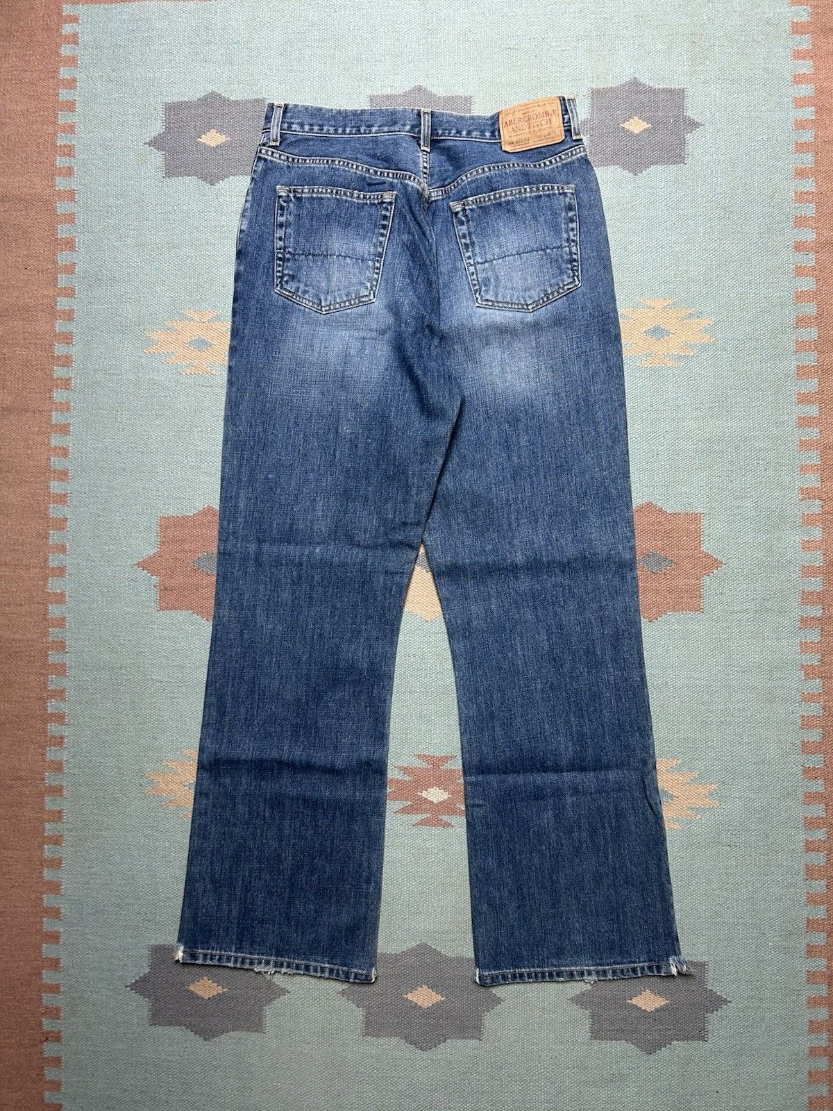 Vintage y2k Lee dungaree jeans buddy Lee workwear dark baggy 33x32 Size US 33 - 1 Thumbnail