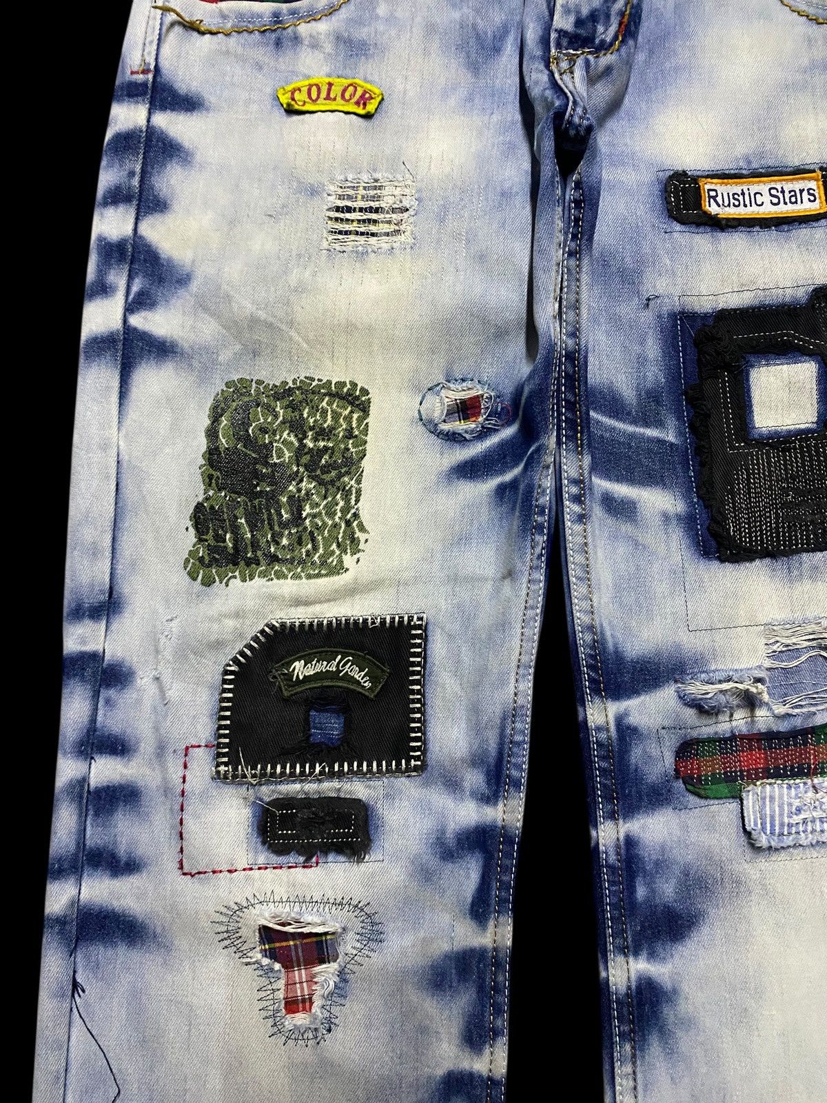 Dolce & Gabbana Vintage Custom Denim Patched Shashiko Boro Loose Jeans Size US 33 - 7 Thumbnail