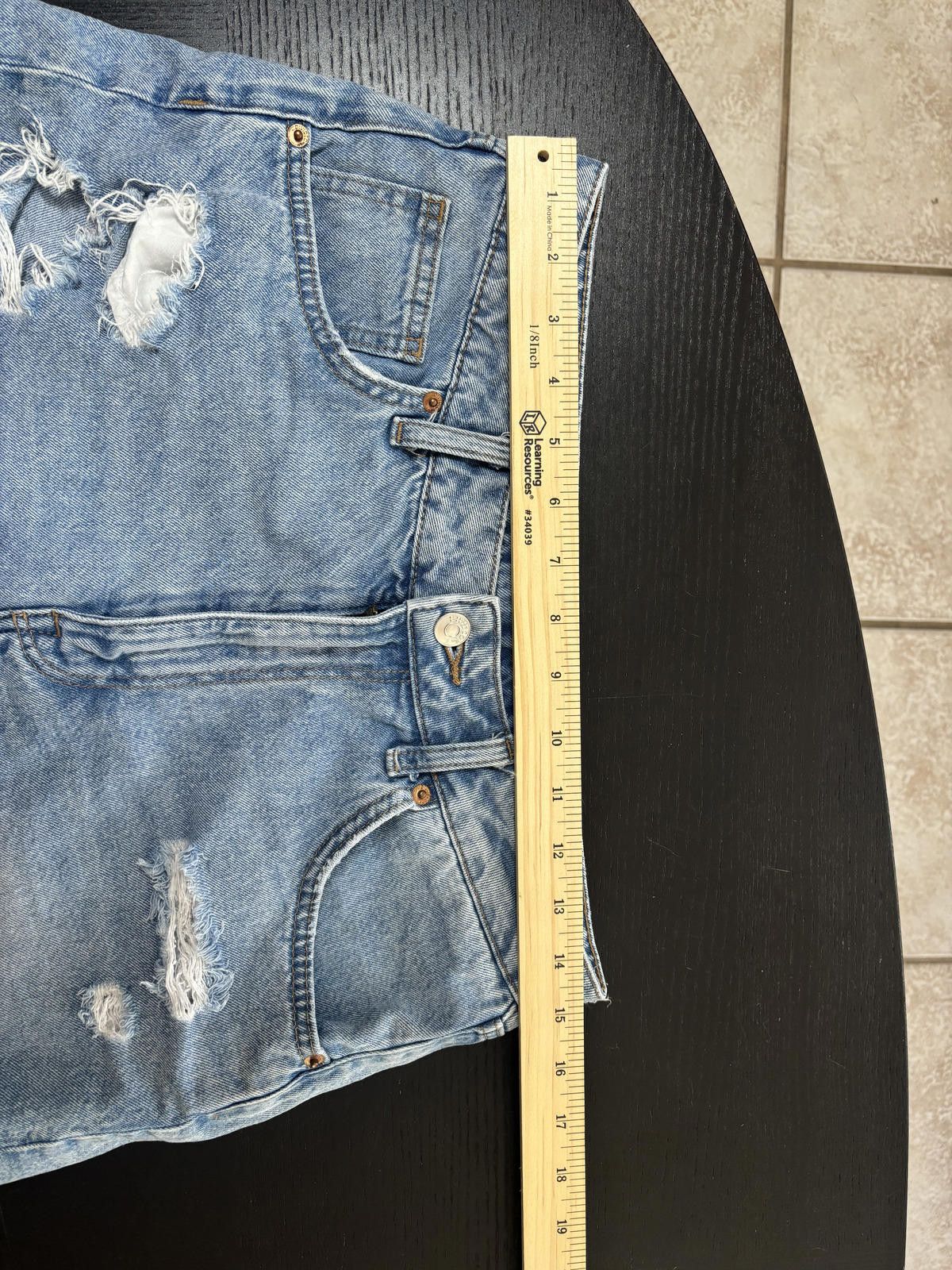 Divided High Rise Denim Shorts Cutoff/ Festival Boho Summer 8 Size 30" / US 8 / IT 44 - 8 Thumbnail