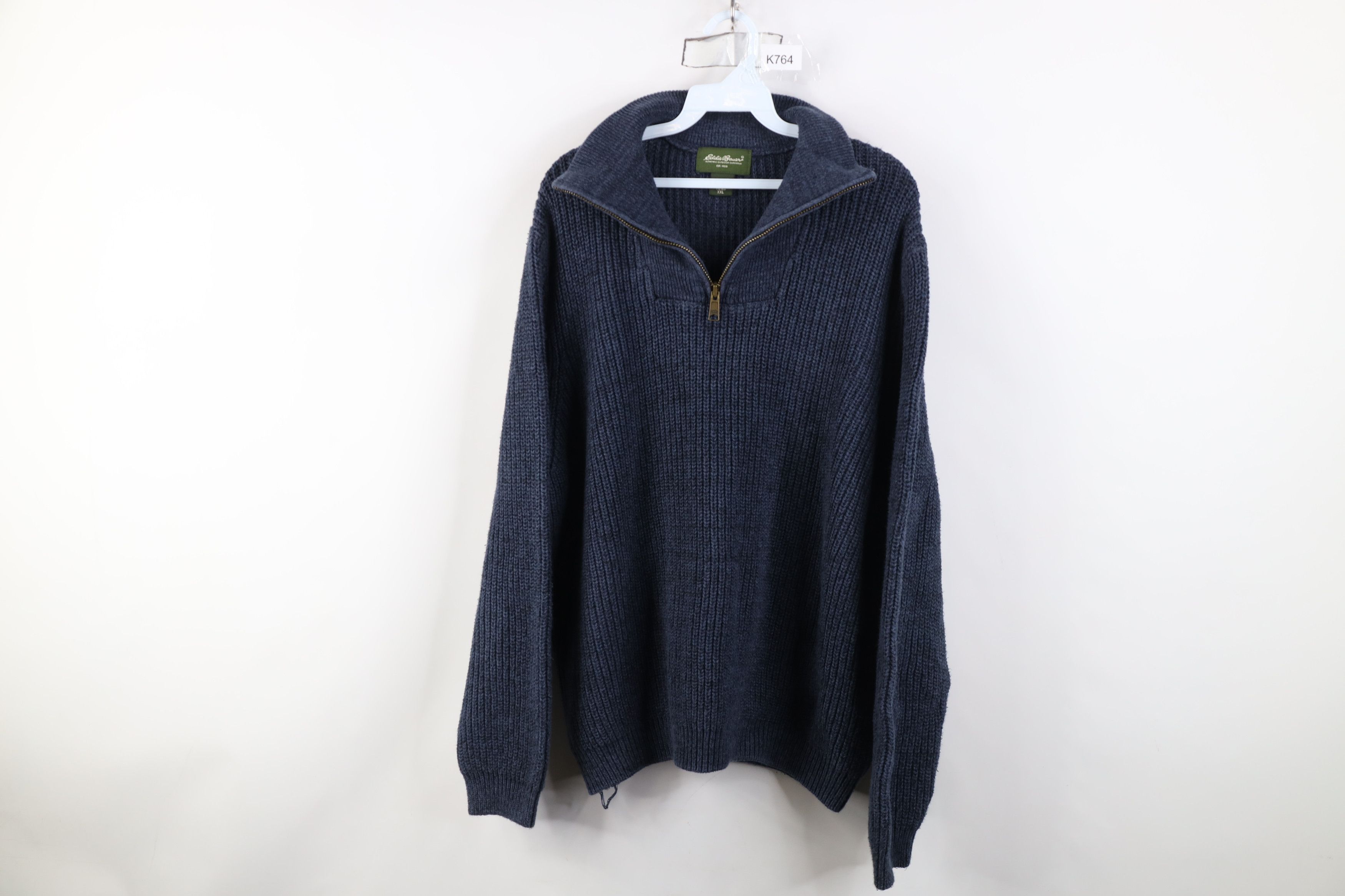 Eddie Bauer Vintage Eddie Bauer Ribbed Knit 1/4 Zip Pullover Sweater Size US XXL / EU 58 / 5 - 1 Thumbnail