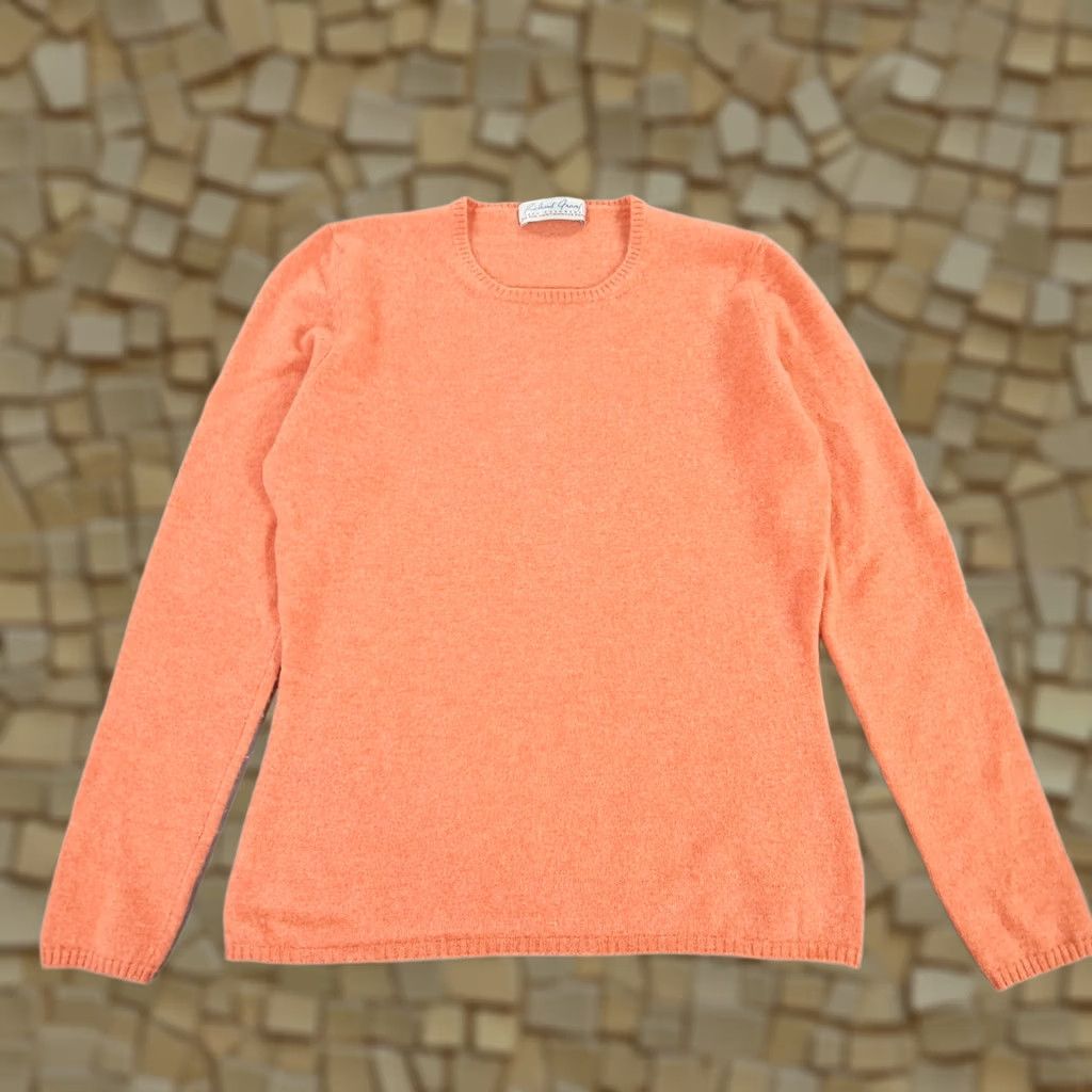 Vintage Richard Grand Jumper Womens Crew Neck Long Sleeve 100% Cashmere Pink Medium Pullover Knit Casual, Lightweight, Breathable, Regular Fit, Made In Italy Size M / US 6-8 / IT 42-44 - 1 Thumbnail