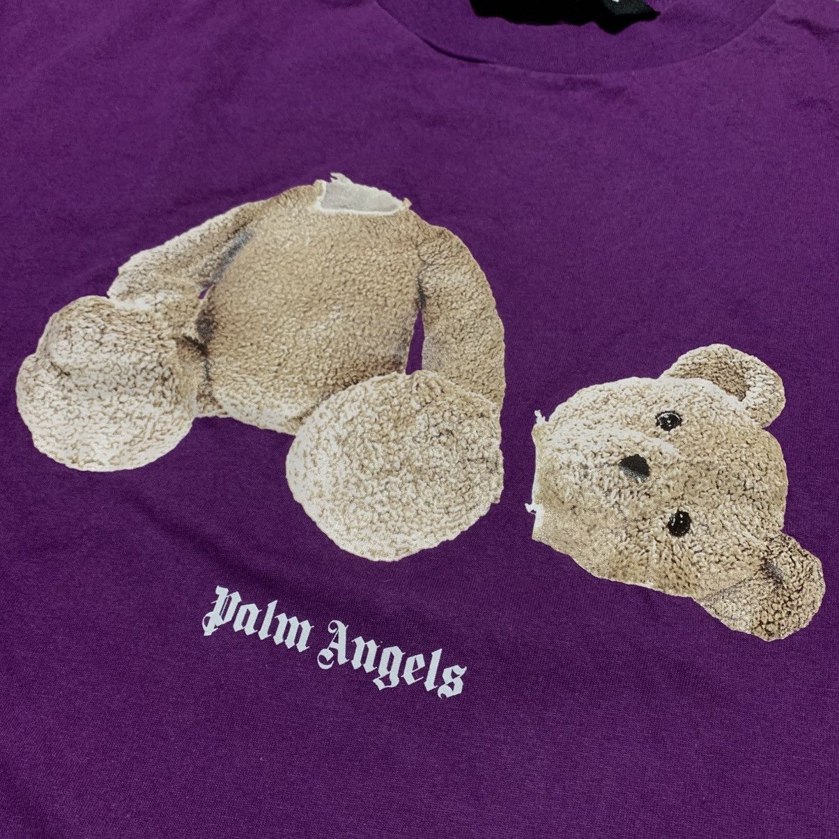 Palm Angels Palm Angels Large Classic Bear Purple Tee Size US L / EU 52-54 / 3 - 4 Thumbnail