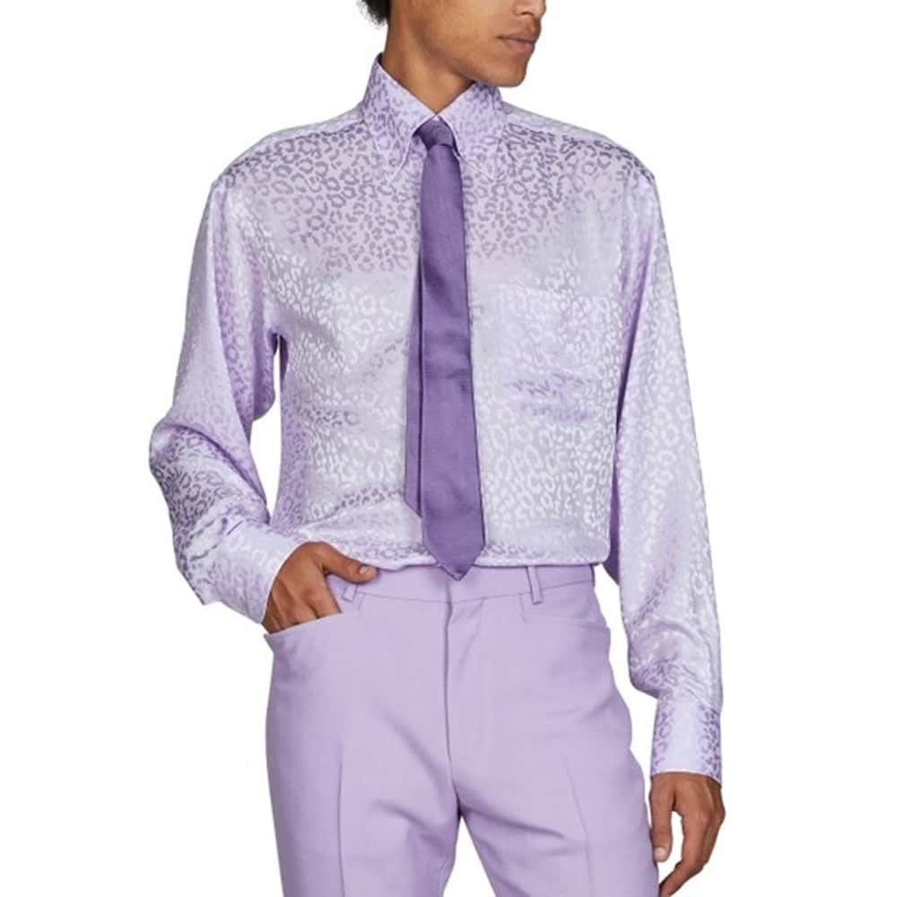 Tom Ford o1loc1c1024 HRO001 Fluid Shirt in Violet Size US M / EU 48-50 / 2 - 1 Preview
