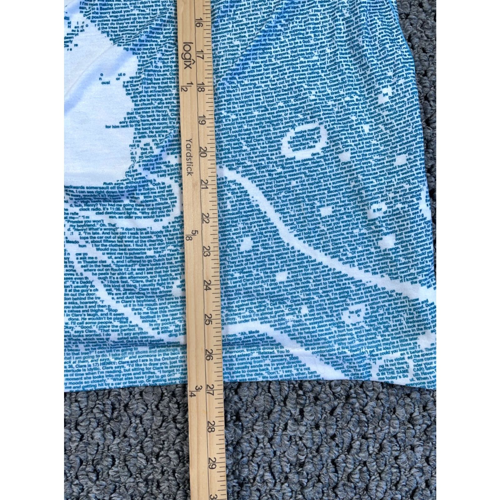 Vintage Litographs Time Traveler's Wife T-Shirt Adult XL White Blue AOP Graphic Books Shirt Mens Size US XL / EU 56 / 4 - 7 Thumbnail