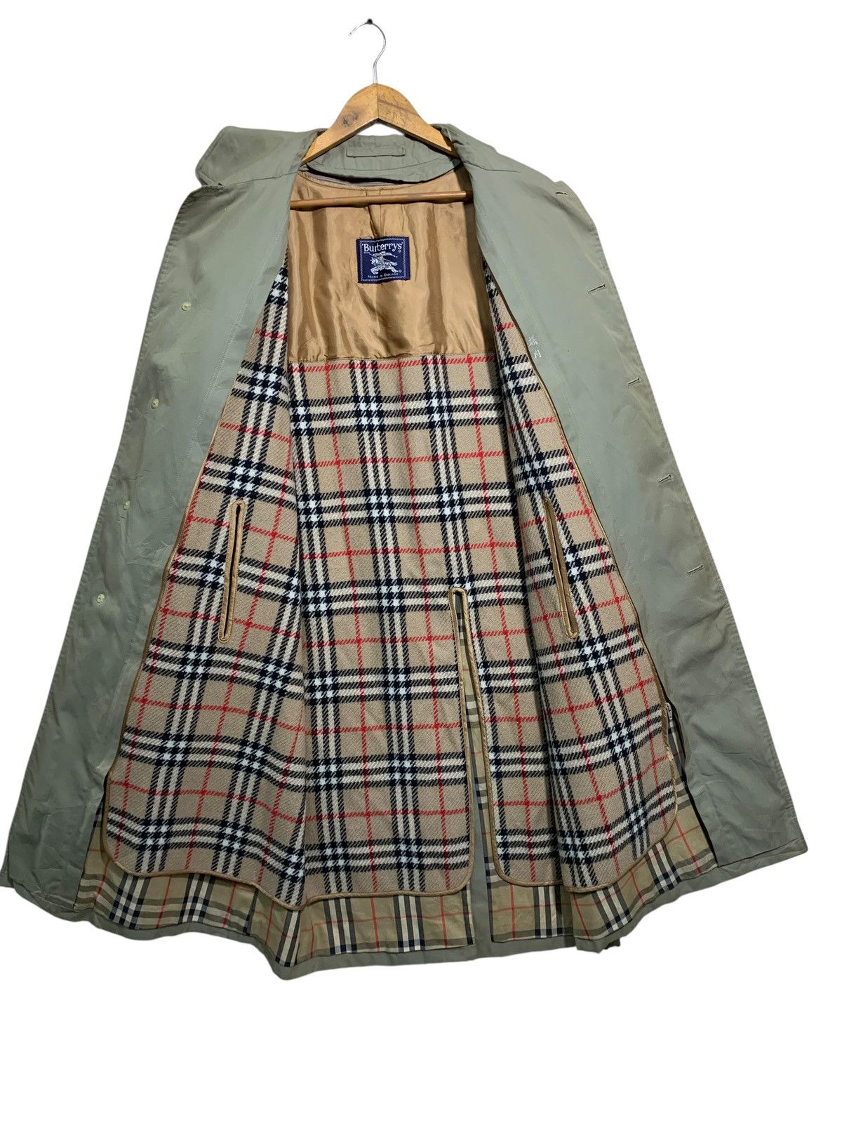 Burberry Prorsum 🔥VTG BURBERRYS ENGLAND NOVACHECK OVERCOATS OLIVE Size US L / EU 52-54 / 3 - 2 Thumbnail