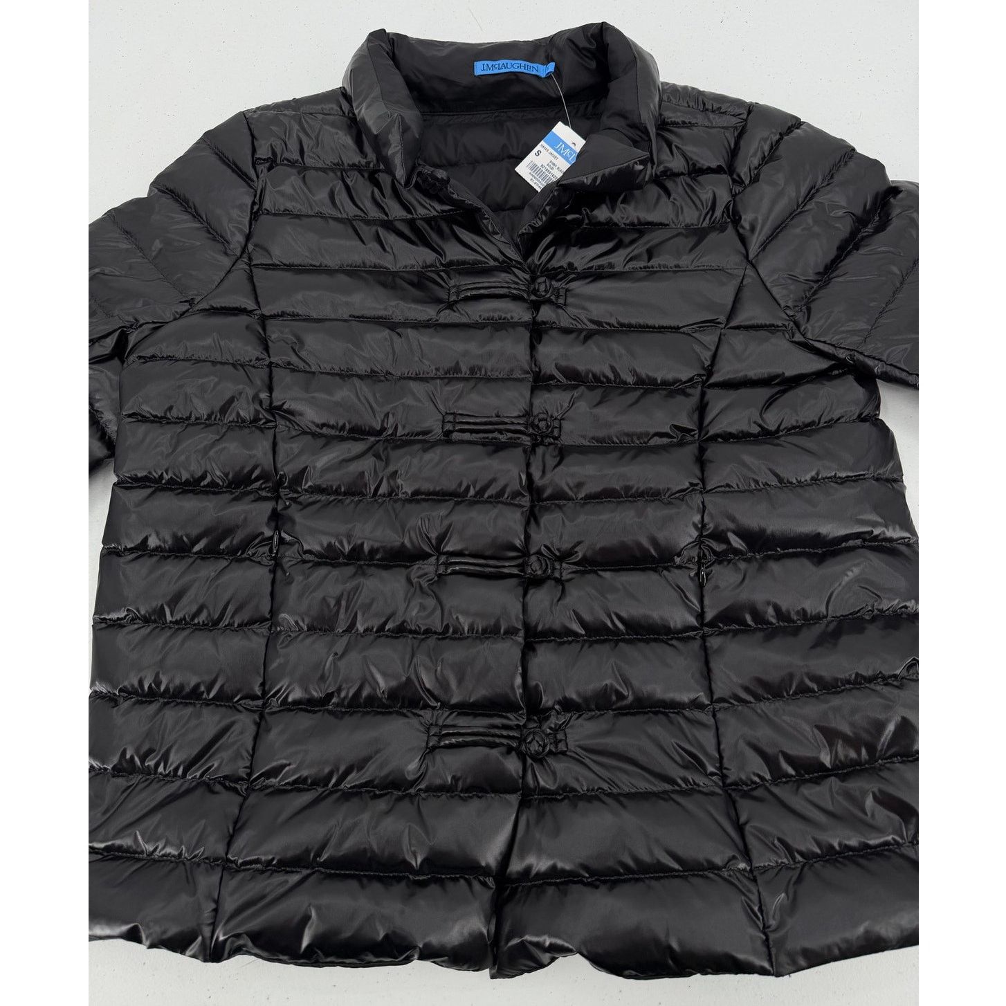 J.McLaughlin NWT J. McLaughlin Women's Hayes Shiny Black Puffer Jacket Size S / US 4 / IT 40 - 3 Thumbnail