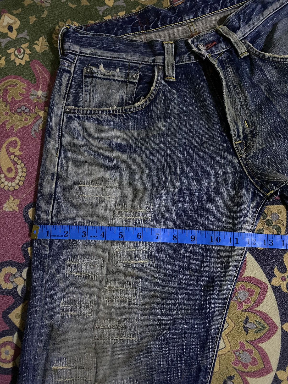 Edwin Vintage Edwin Distressed Denim Size US 33 - 21 Thumbnail