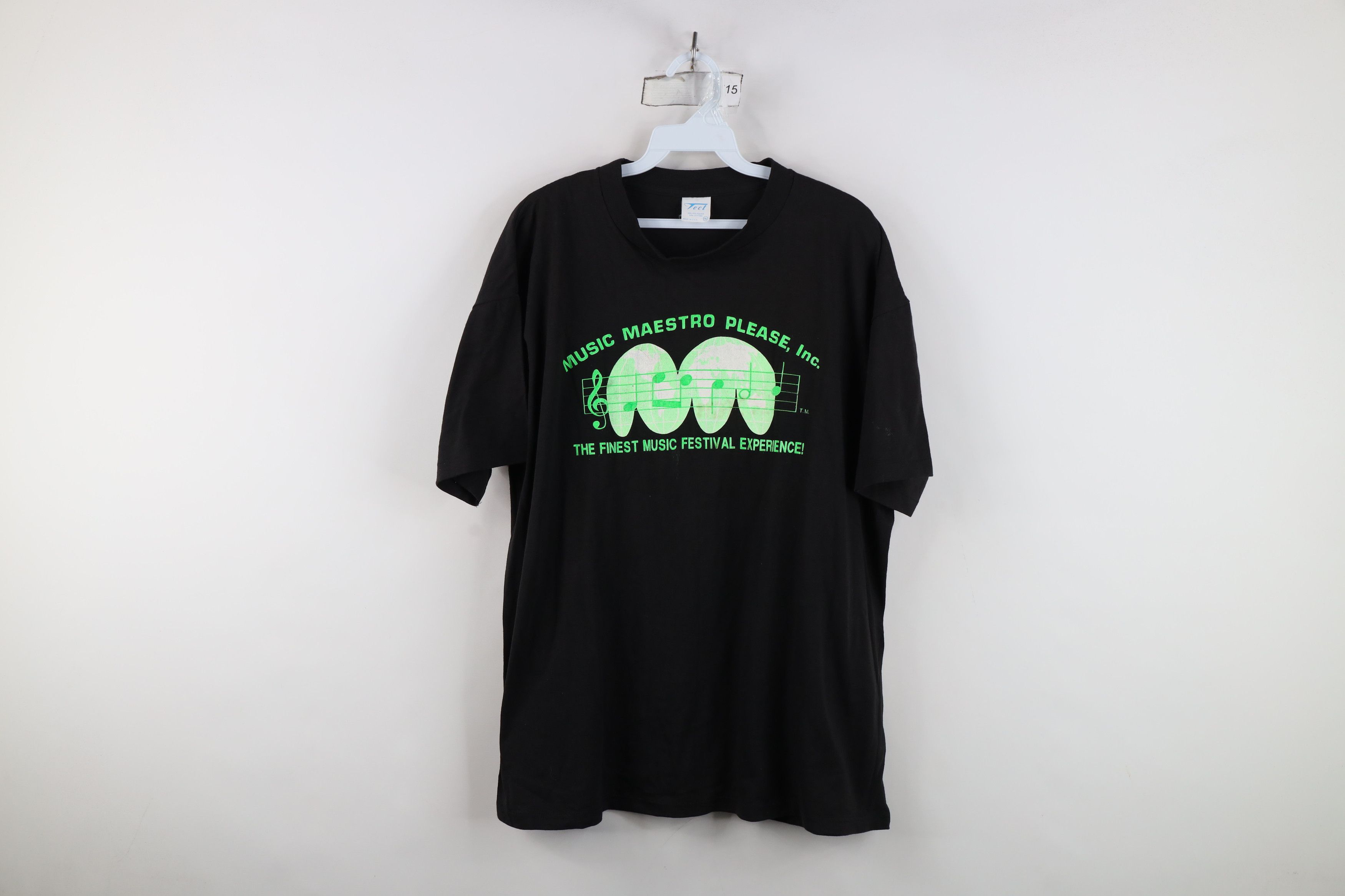 Vintage Vintage 90s Please Music Festival T-Shirt Black Cotton USA Size US XL / EU 56 / 4 - 1 Thumbnail