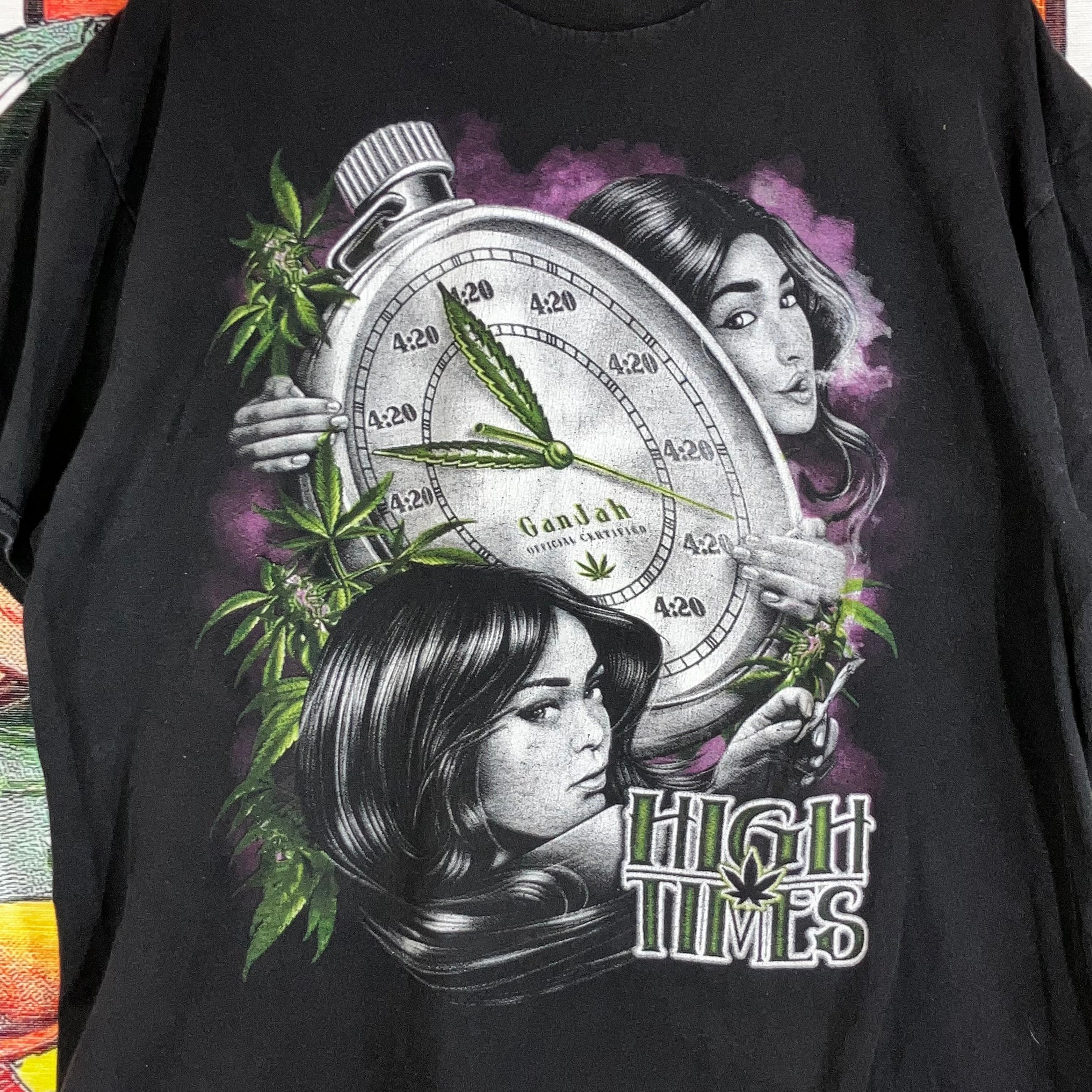 Vintage High Times 4:20 Stop Watch Graphic Tee Size XL Size US XL / EU 56 / 4 - 4 Thumbnail