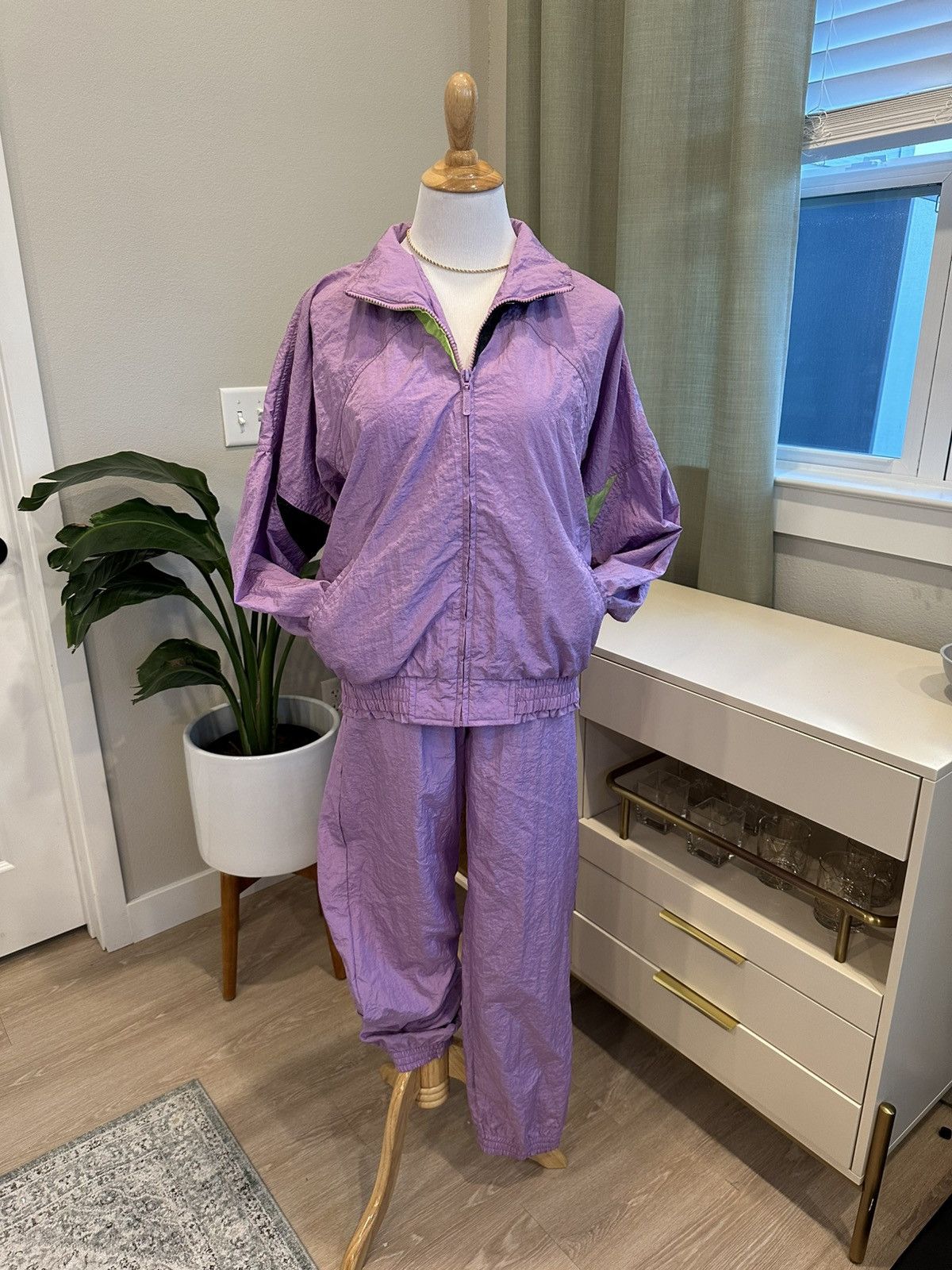 Puma Vintage 90s PUMA Purple Two-Piece Tracksuit Set Size M / US 6-8 / IT 42-44 - 2 Thumbnail