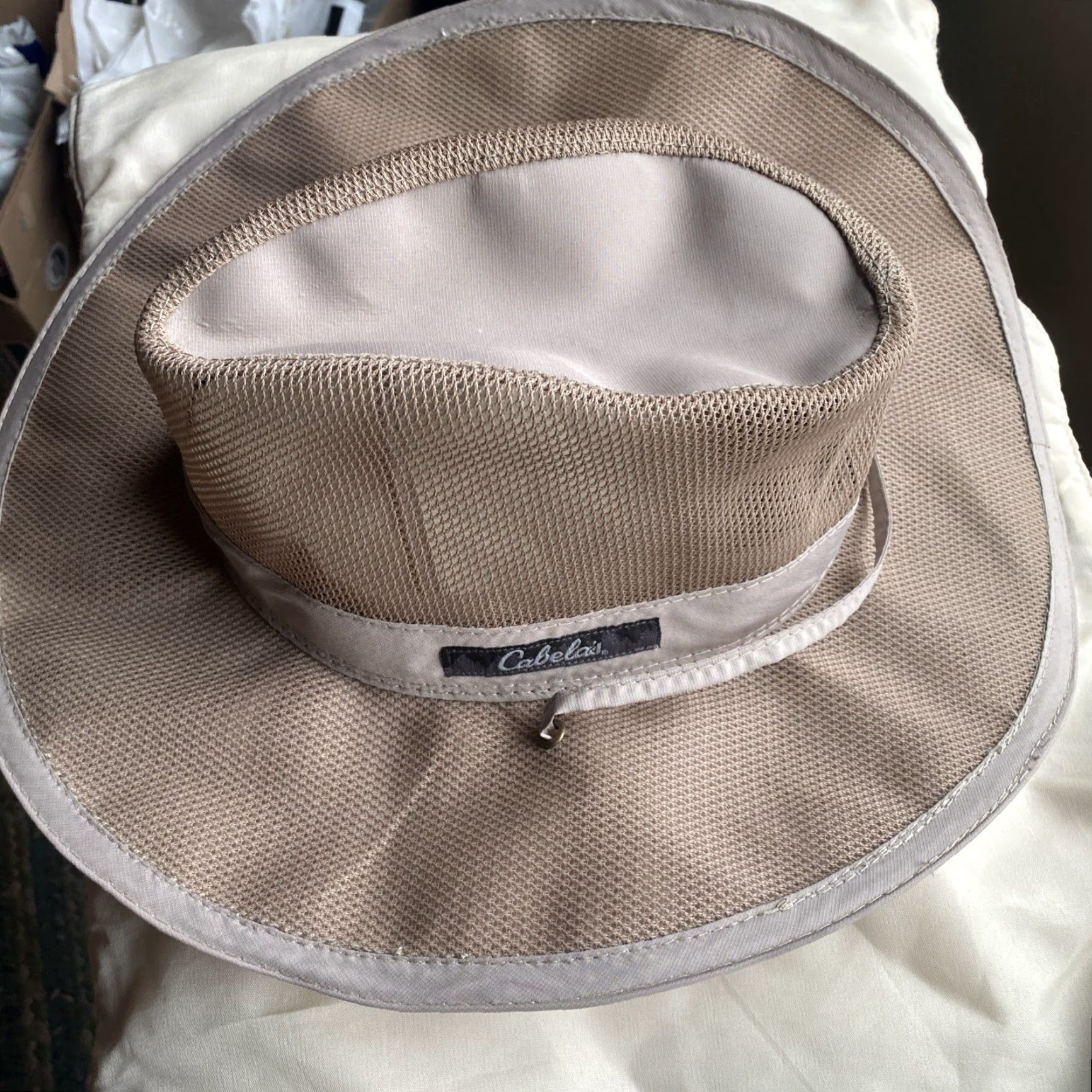 Vintage Cabela’s Airflow Sun Hat Unisex Adults Hat M Beige Wide Brim Outdoor Fishing Hiking Camping Summer Spring Fall Size ONE SIZE - 4 Thumbnail
