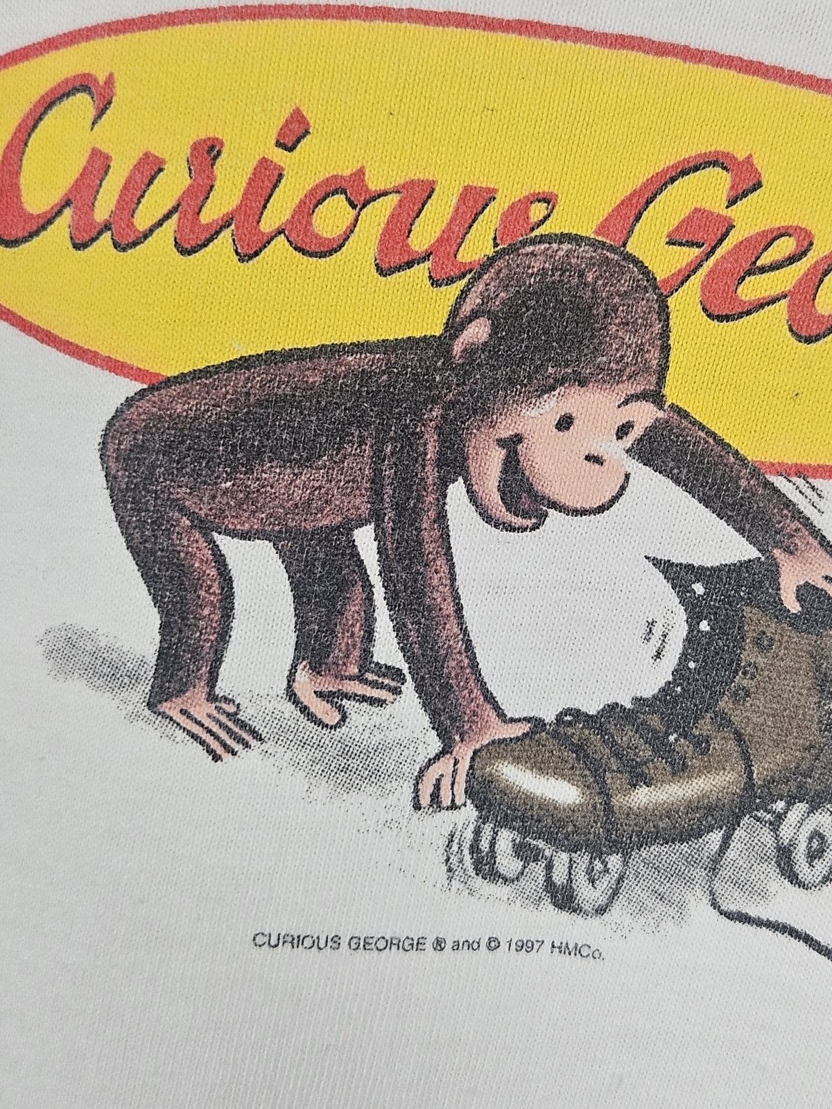 Vintage Vintage Curious George 90s American TV Kids Show shirt Size US L / EU 52-54 / 3 - 4 Thumbnail
