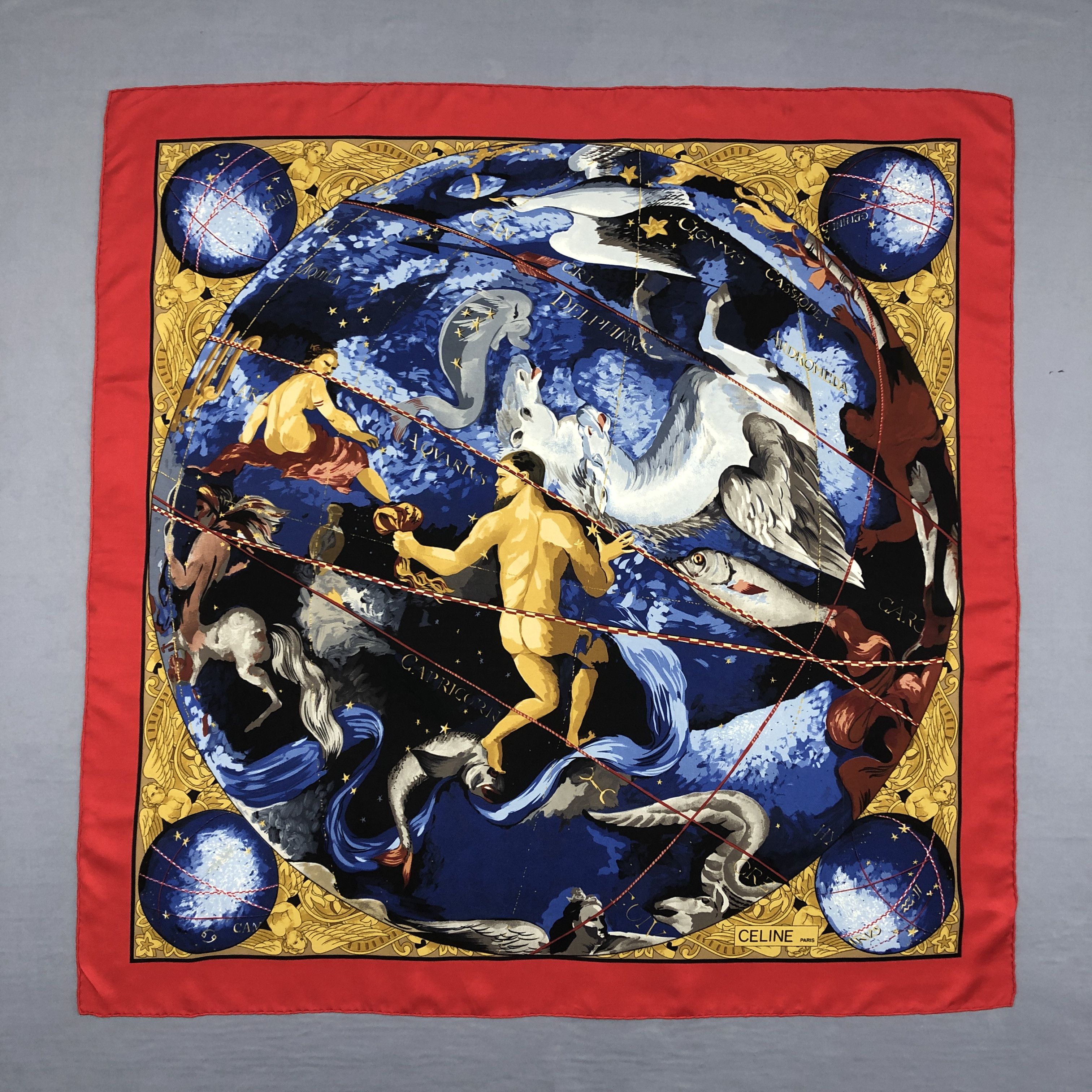 Celine Vintage Celine Paris SILK Scarf Twill Stole 56789 Size ONE SIZE - 1 Thumbnail