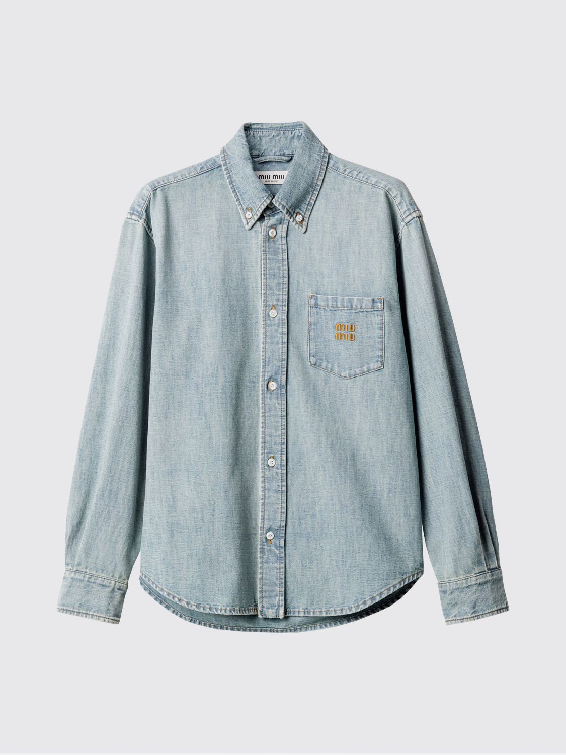 Miu Miu Miu Miu Shirt Woman Sky Blue Size S / US 4 / IT 40 - 1 Preview