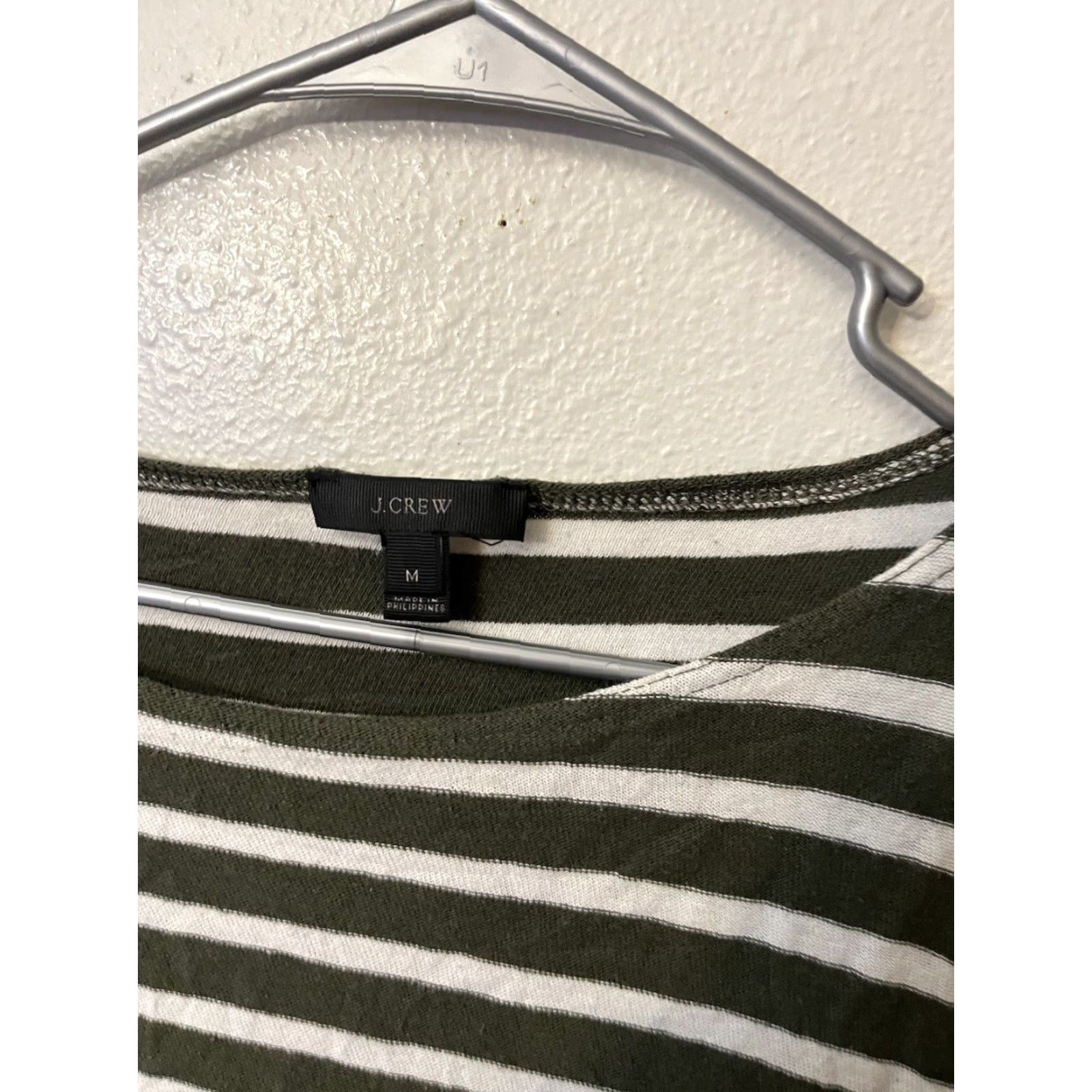 J.Crew J.CREW Multicolor Striped Long Sleeve T-Shirt Women's Medium Cotton Scoop Neck Size M / US 6-8 / IT 42-44 - 2 Thumbnail