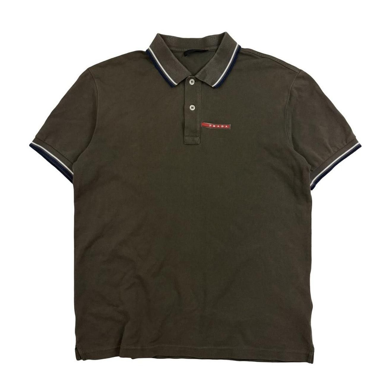 Prada Green Prada Sport Red Tab Polo Shirt - Large Size US L / EU 52-54 / 3 - 1 Thumbnail