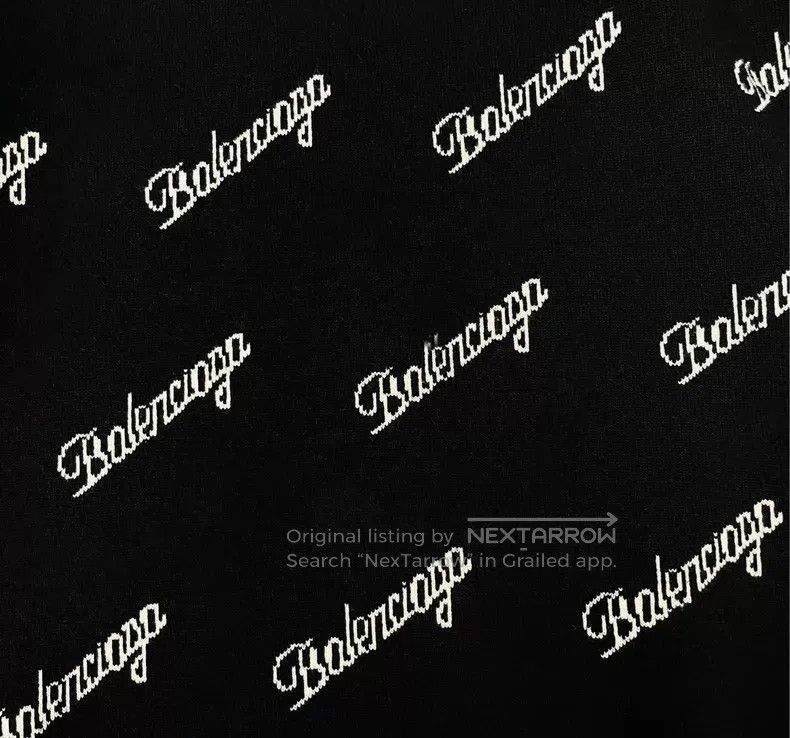 Balenciaga Balenciaga Black graffiti full-print letter logo knitted s Size US XS / EU 42 / 0 - 5 Thumbnail