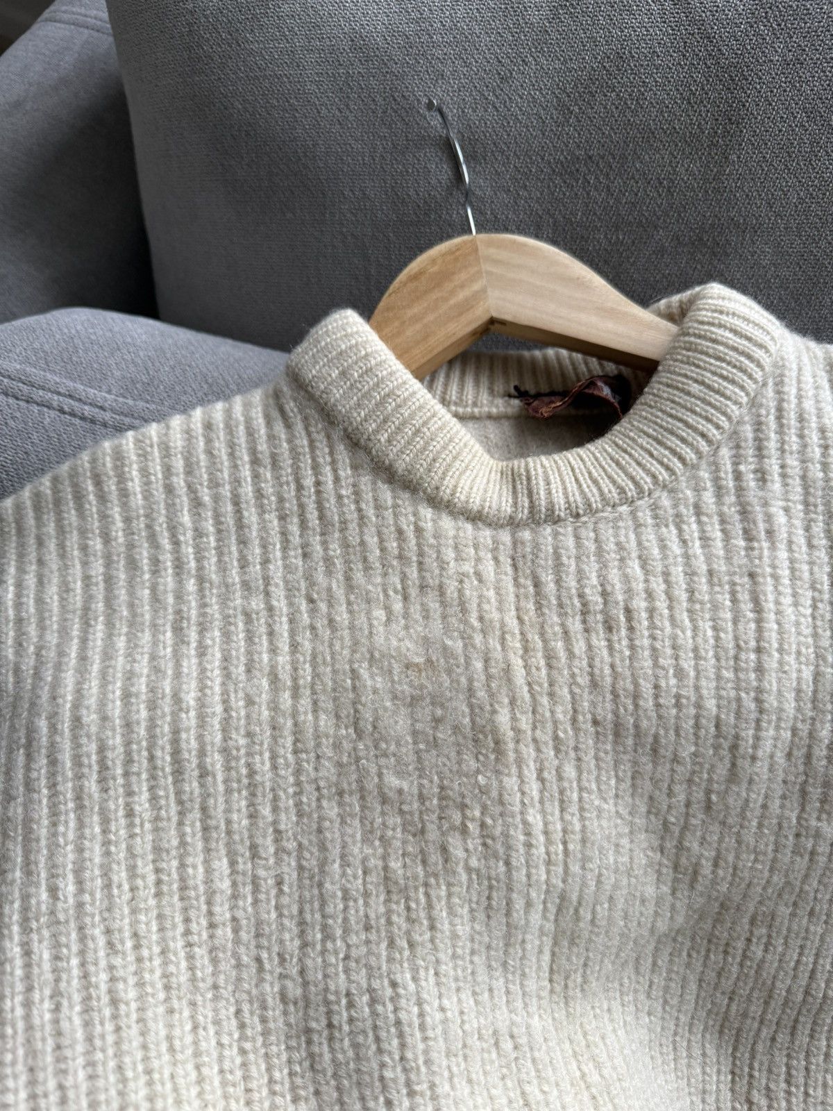 Barbour Vintage 80s Barbour Wool Knit Fisherman Croped Sweater Size US M / EU 48-50 / 2 - 7 Thumbnail