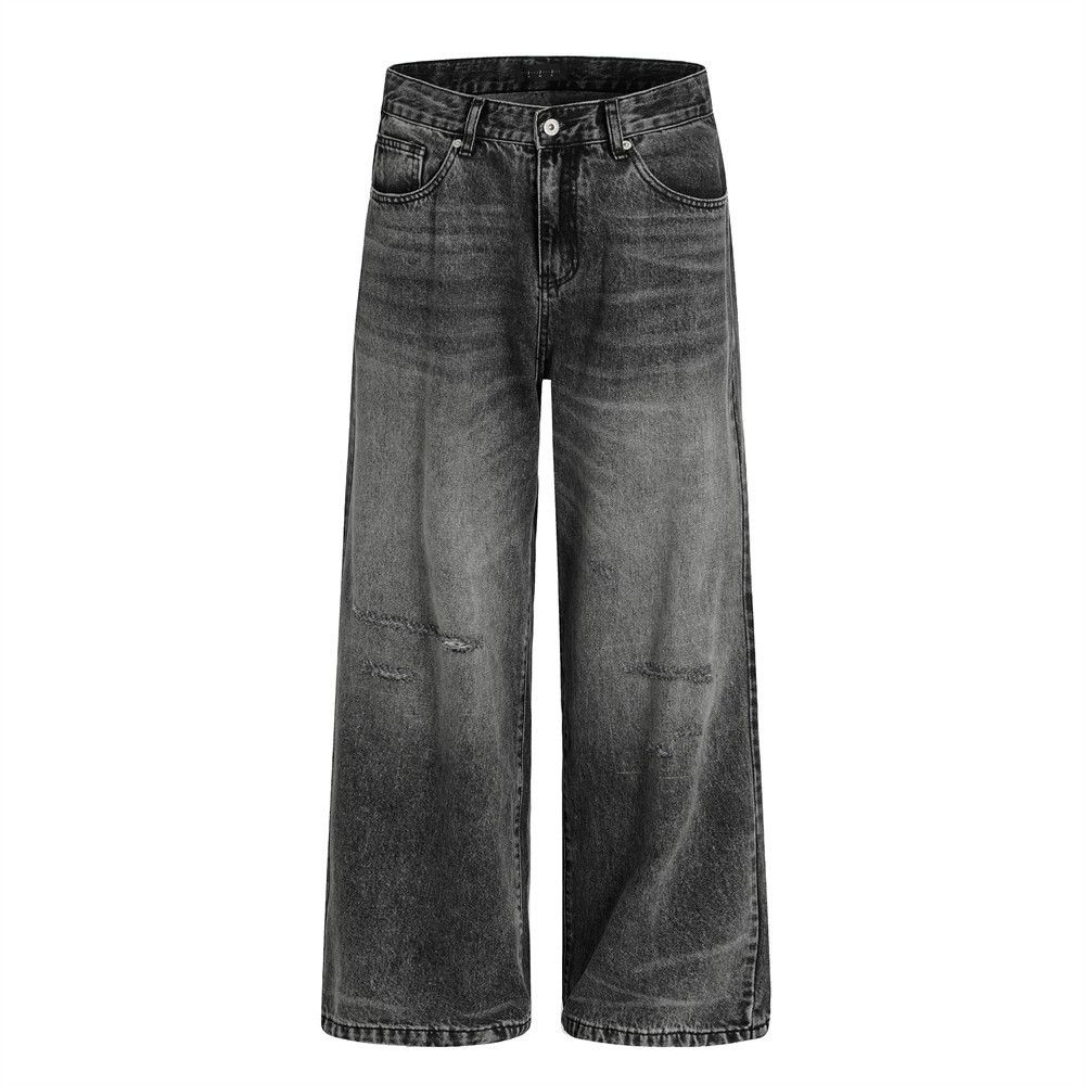 Japanese Brand × Jean America gradient retro punk distressed wide-leg washed jeans Size US 32 / EU 48 - 1 Thumbnail