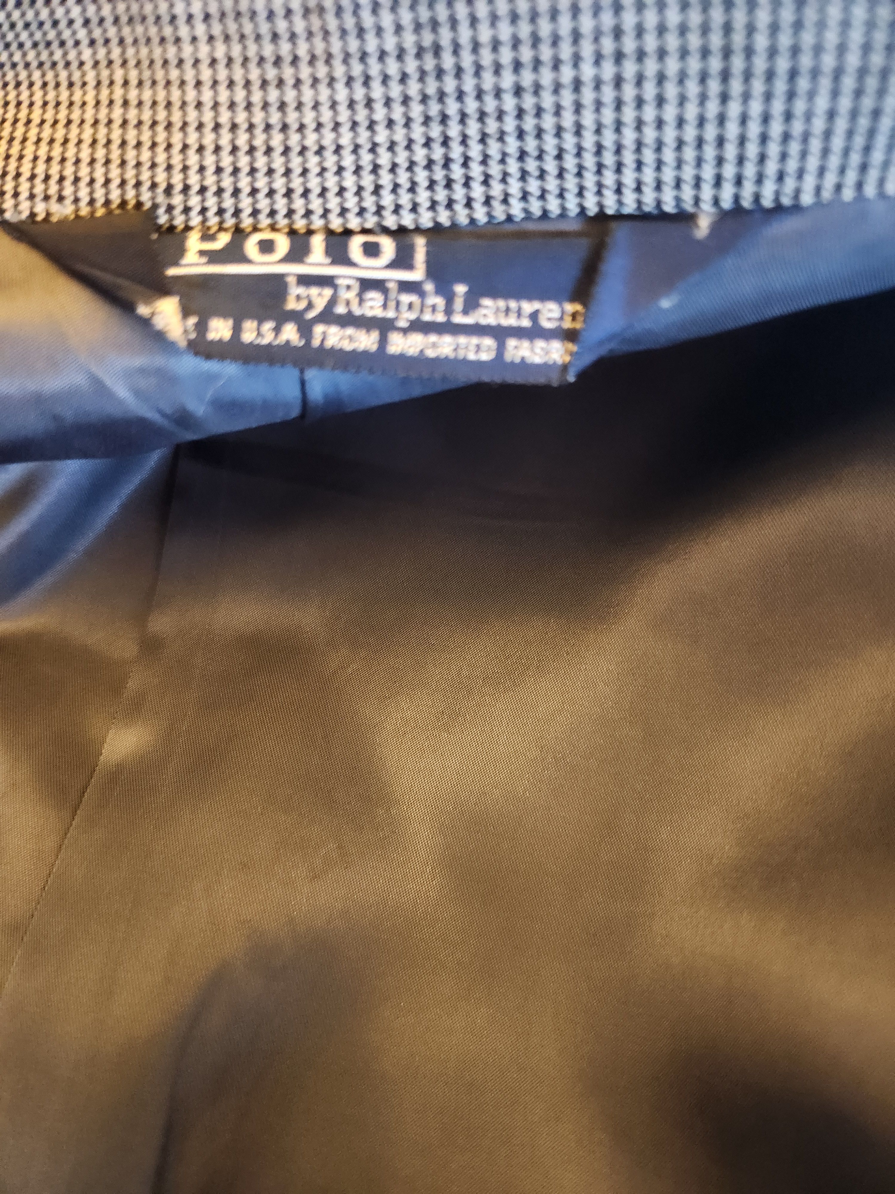 Polo Ralph Lauren Vintage 80's 100% Wool Houndstooth Suit Size 38R - 7 Thumbnail