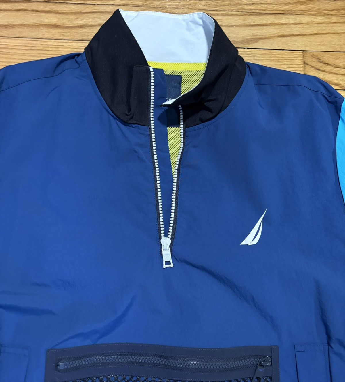 Nautica Nautica Mens Blue Colorblocked Logo Print 1/4 Zip sz M New! Size US M / EU 48-50 / 2 - 5 Thumbnail